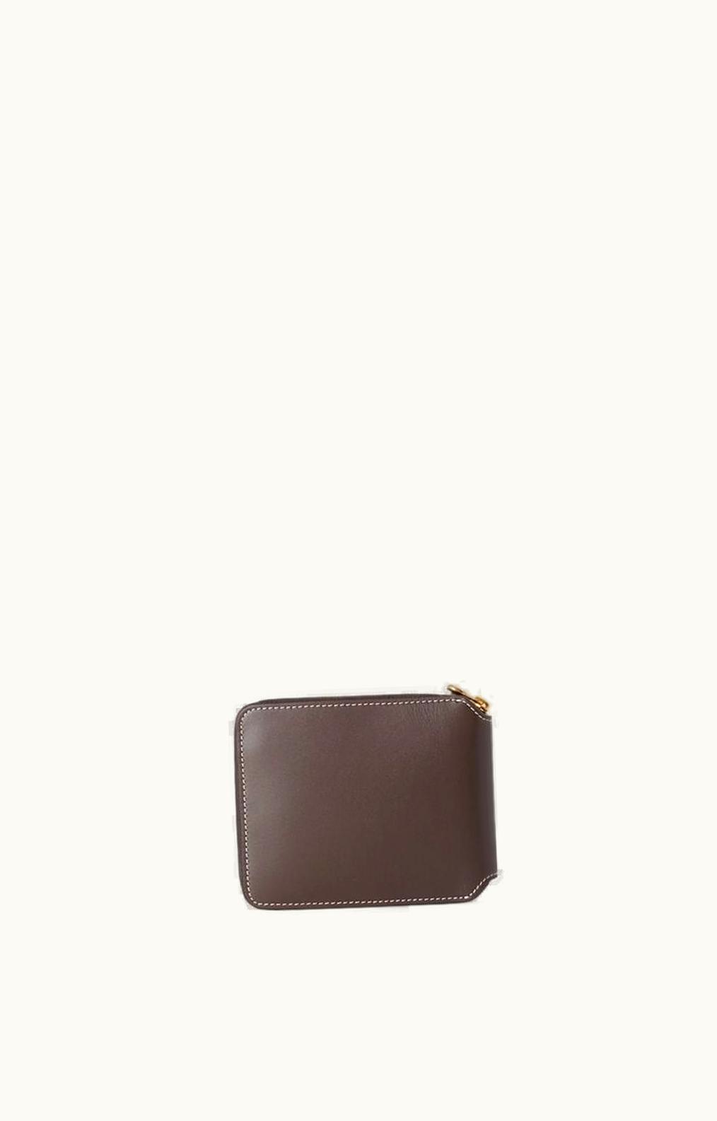 Loro Piana Loro Piana Onde Wallet Dark Chocolate Licorice/Peach Suede