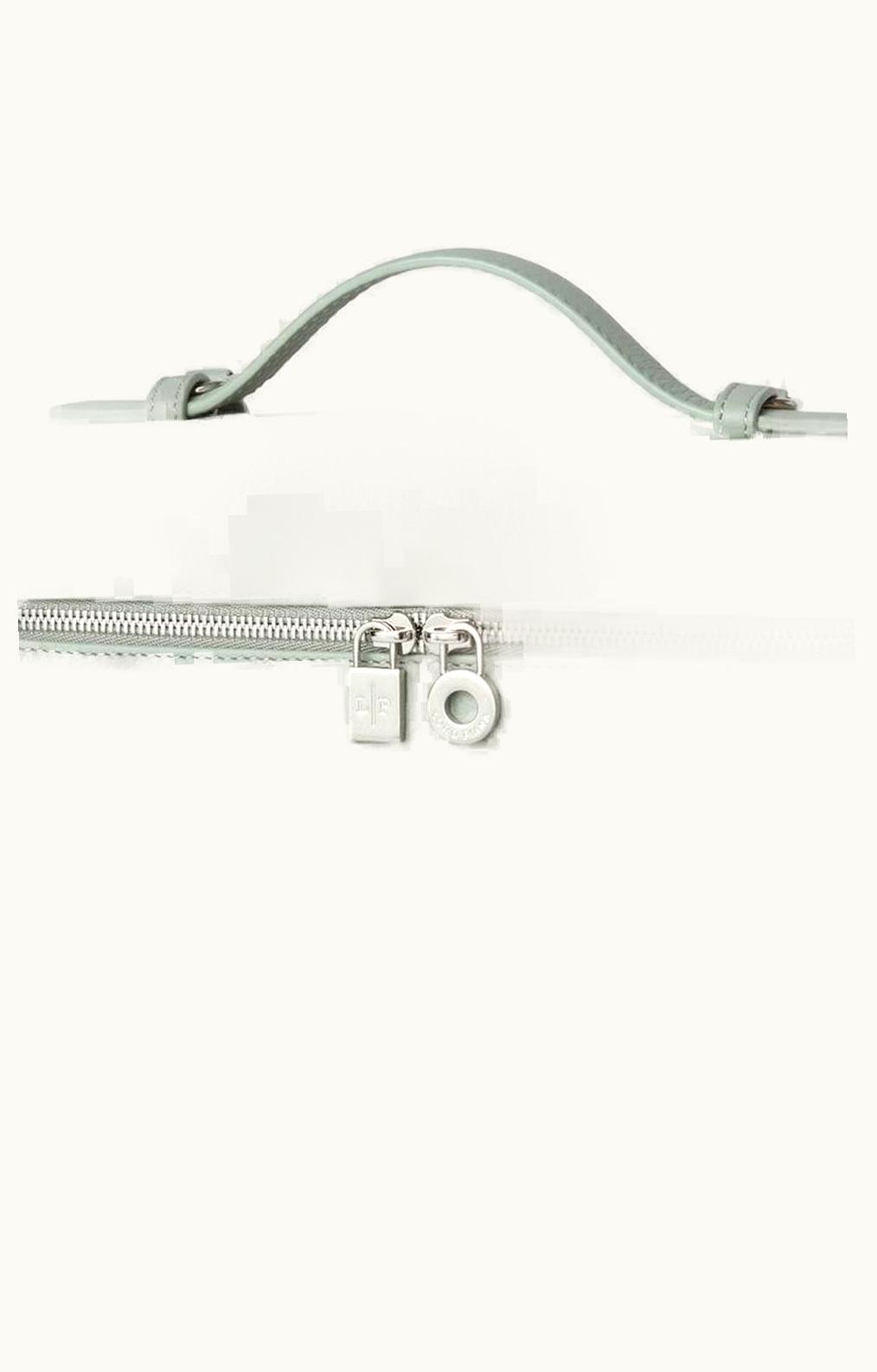 Loro Piana Loro Piana Trapezoid Extra Pocket Calfskin Rucksack Eucalyptus