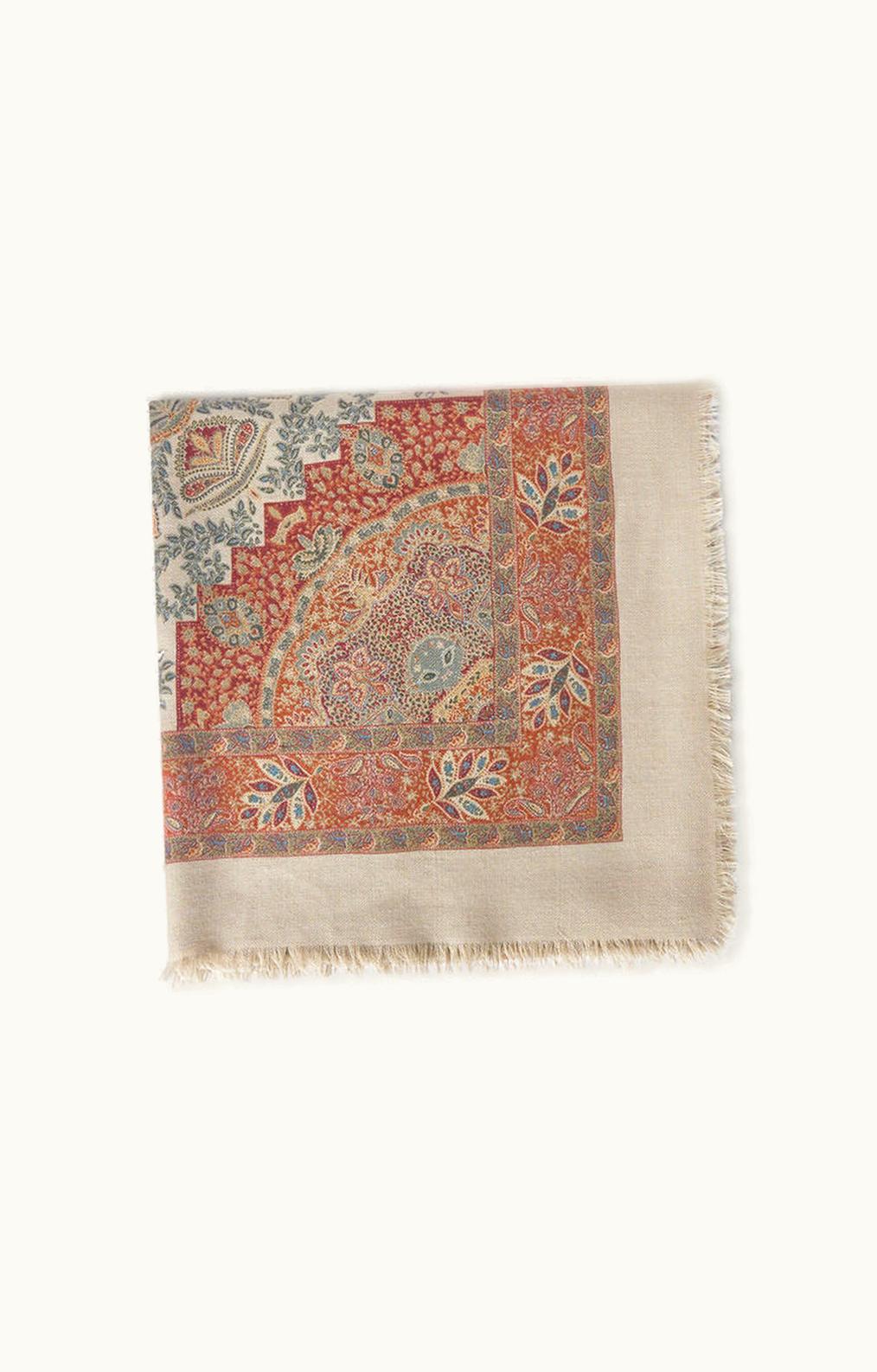 Loro Piana Loro Piana Yoyogi Shawl Dry Kombu/Bordeaux/Rust