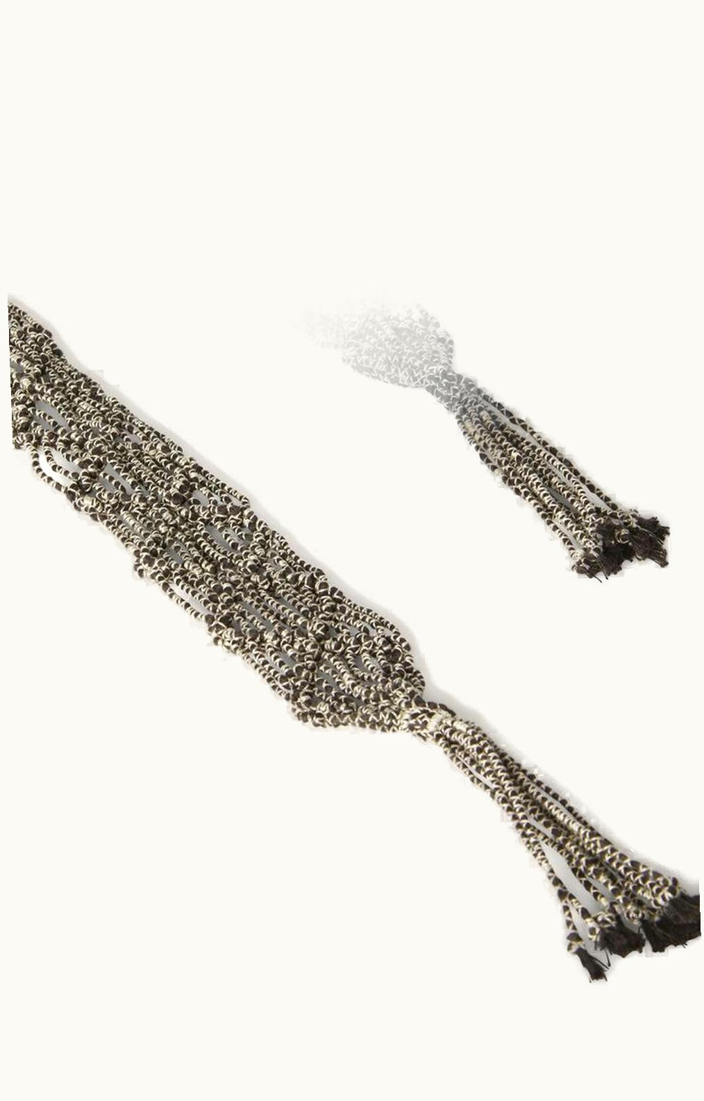 Loro Piana Loro Piana Loe Macramé Belt Dark Brown/Beige