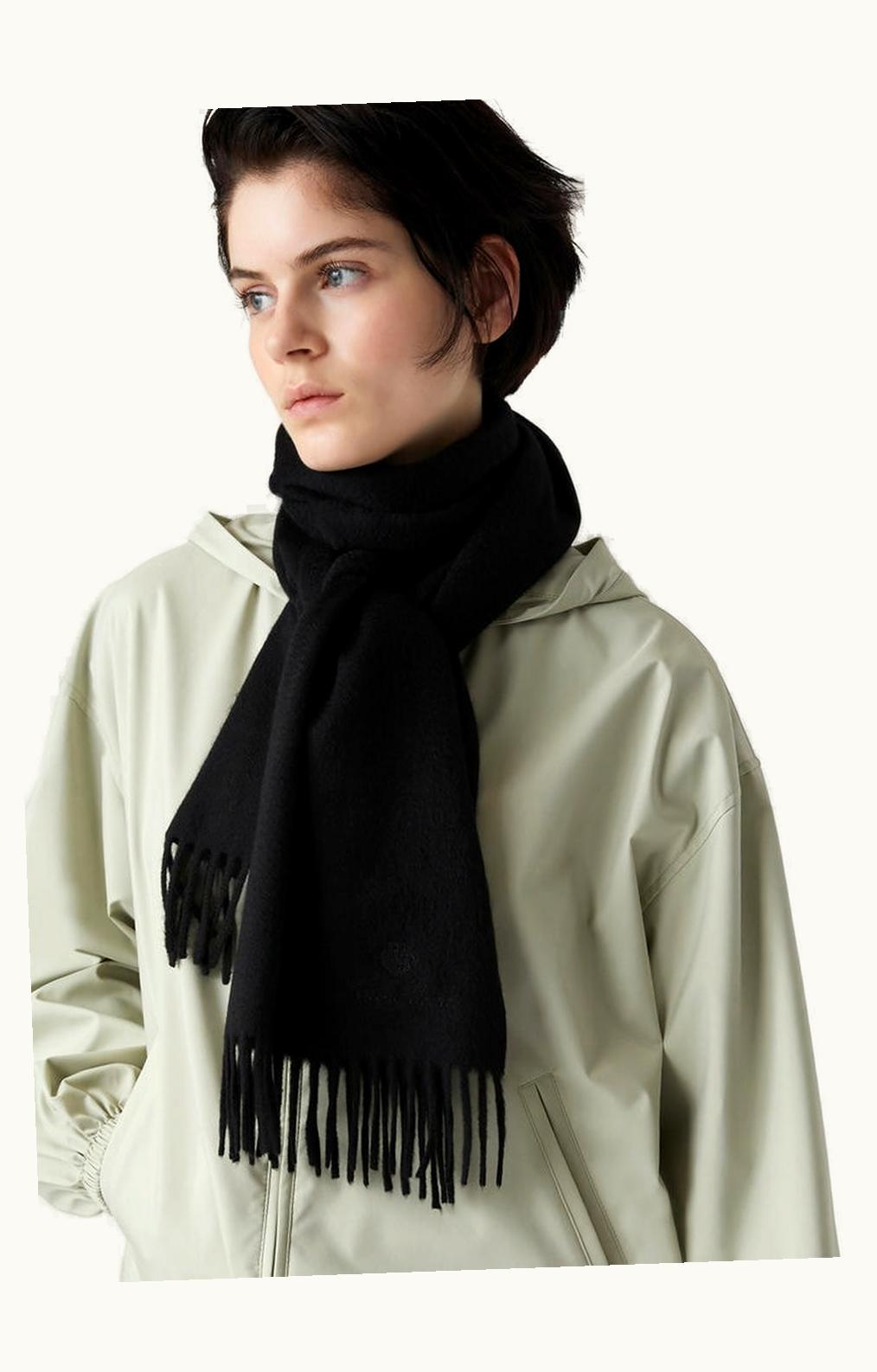 Loro Piana Loro Piana Grande Unita Scarf Black