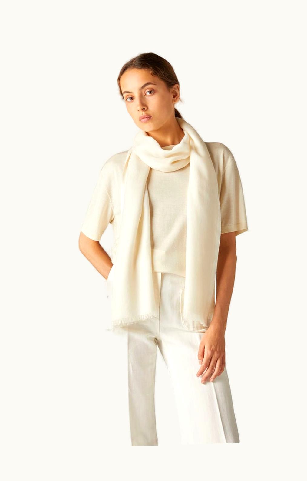 Loro Piana Loro Piana Aria Stole Optical White