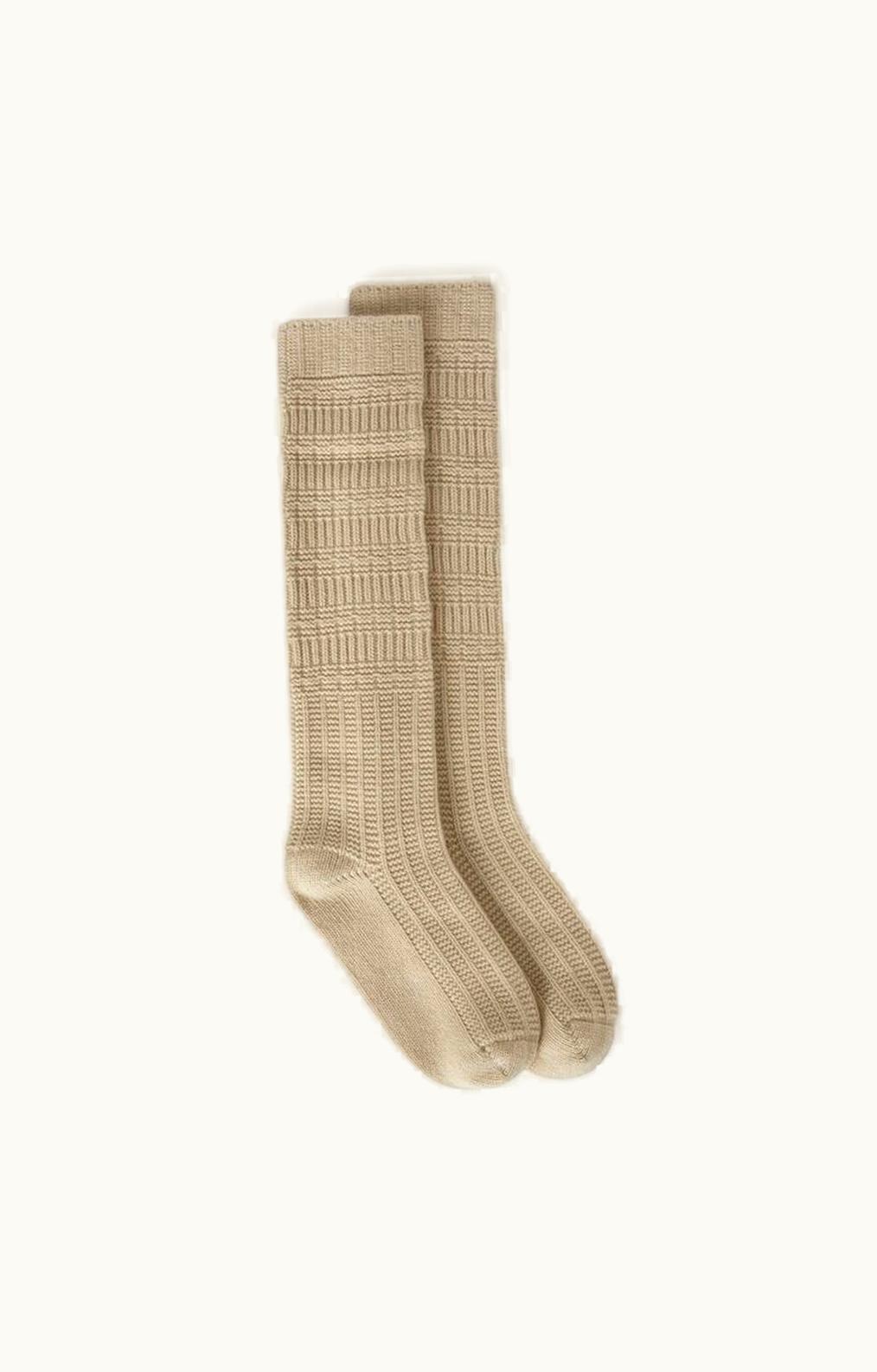 Loro Piana Loro Piana Cocooning Socks Maple Wood Mel Luxe Cashmere Knee-High Socks Earthy Tones