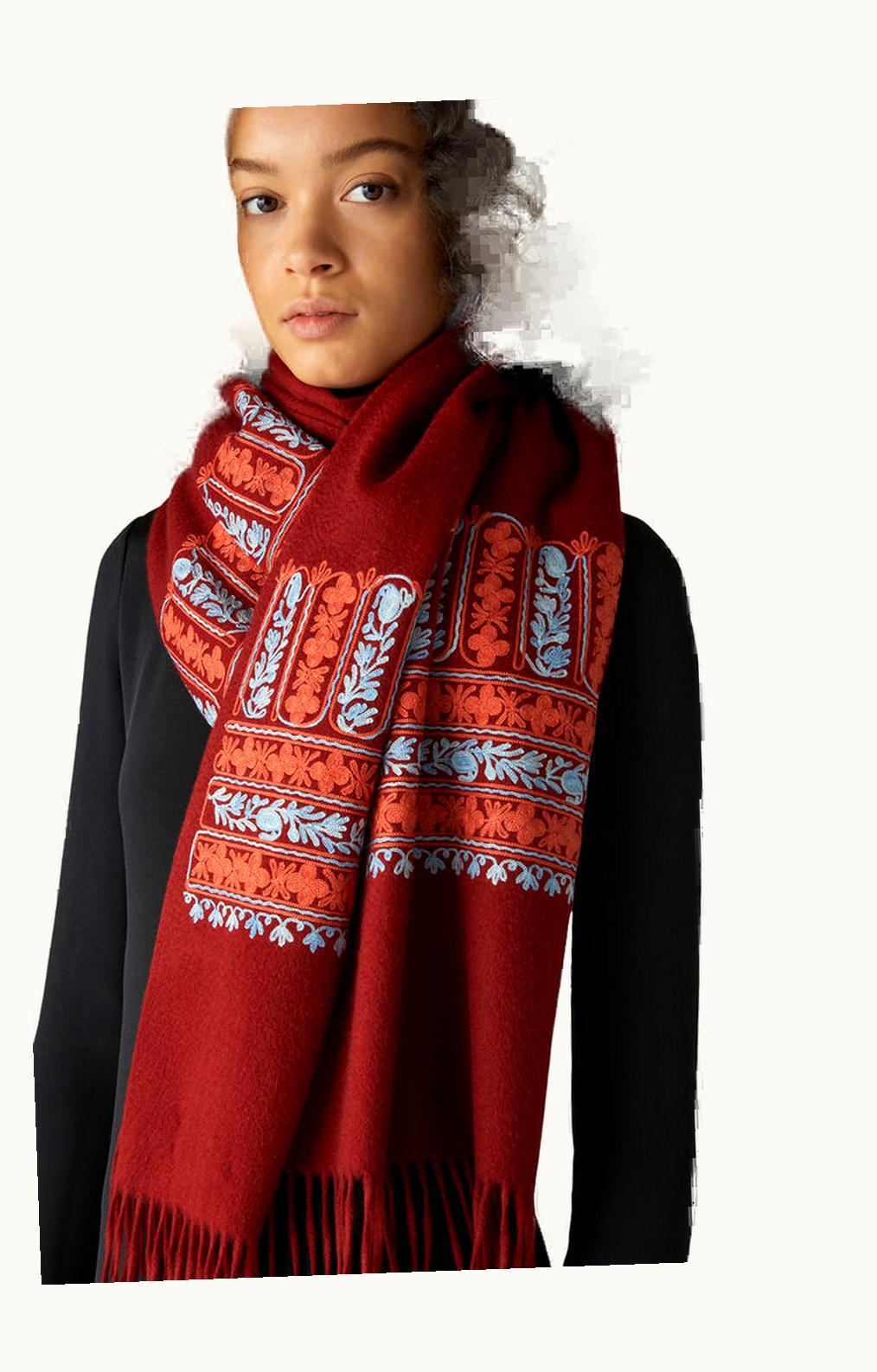 Loro Piana Loro Piana Opera Stole Lipstick Red/Red/Waterfall