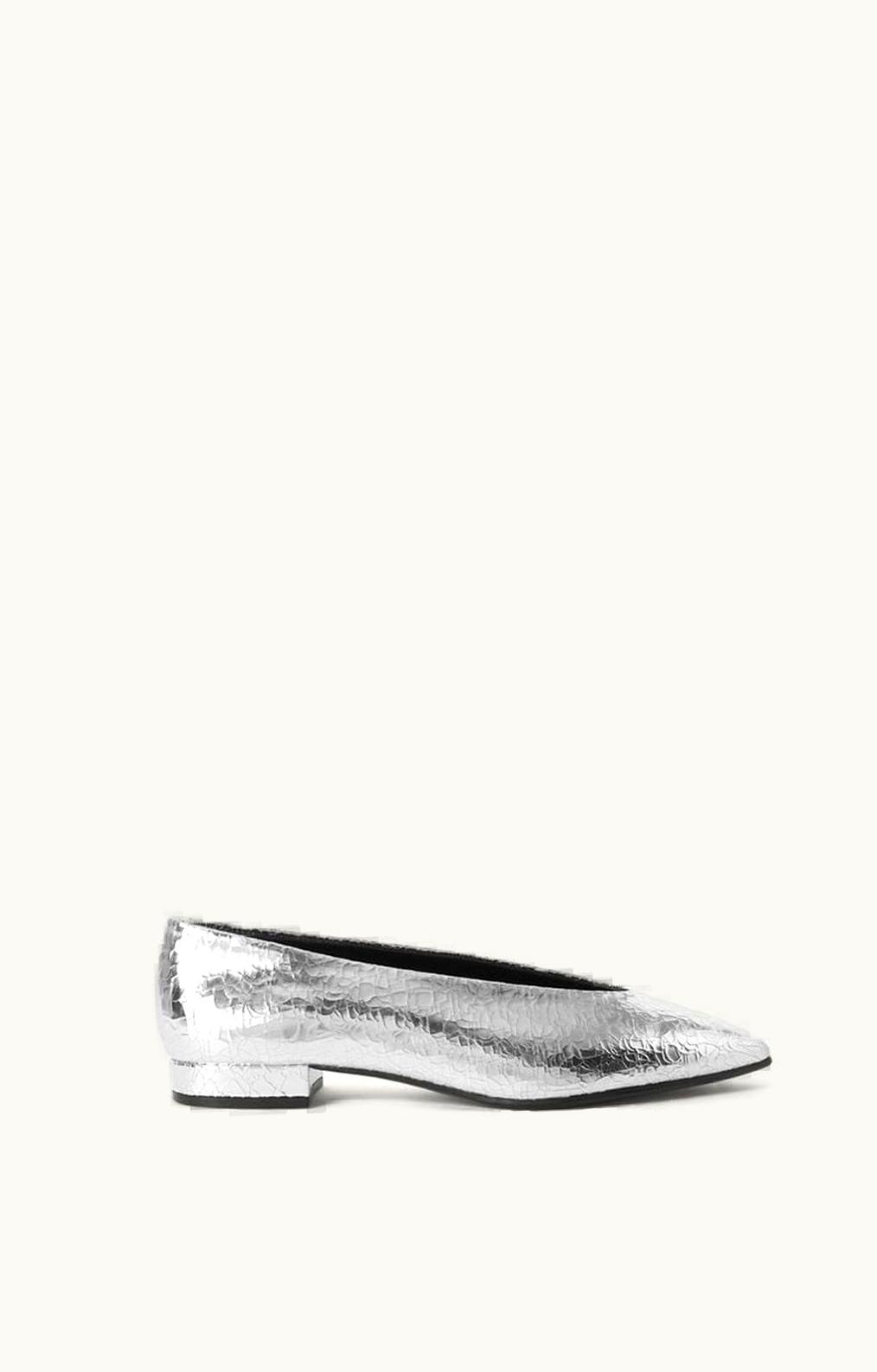 Loro Piana Loro Piana Rebecca Ballerinas Silver Dust