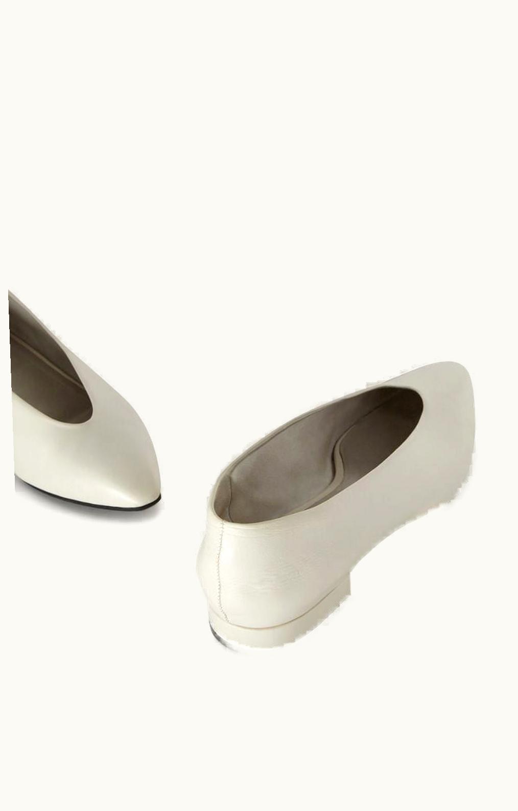 Loro Piana Loro Piana Rebecca Ballerinas Light White Milk