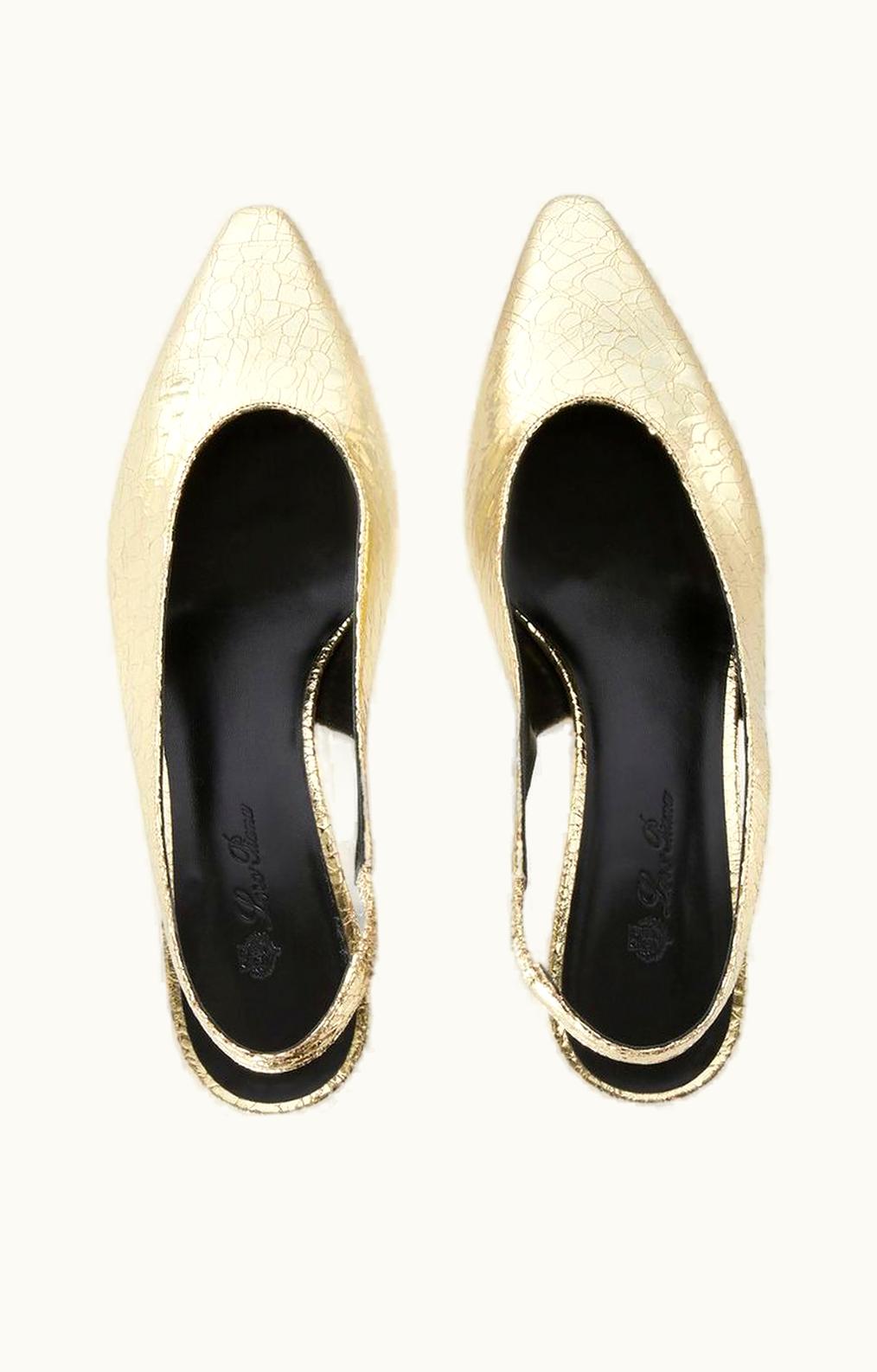 Loro Piana Loro Piana Rebecca Slingbacks Gold Dust