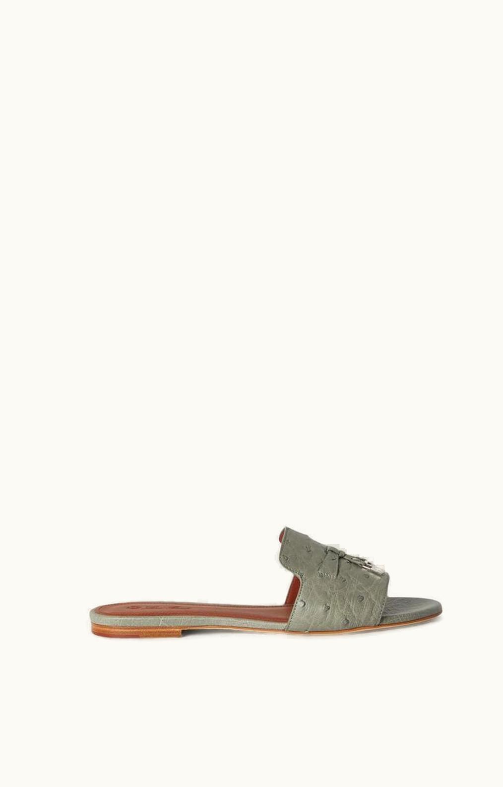 Loro Piana Loro Piana Summer Charms Sandal Yerba Mate