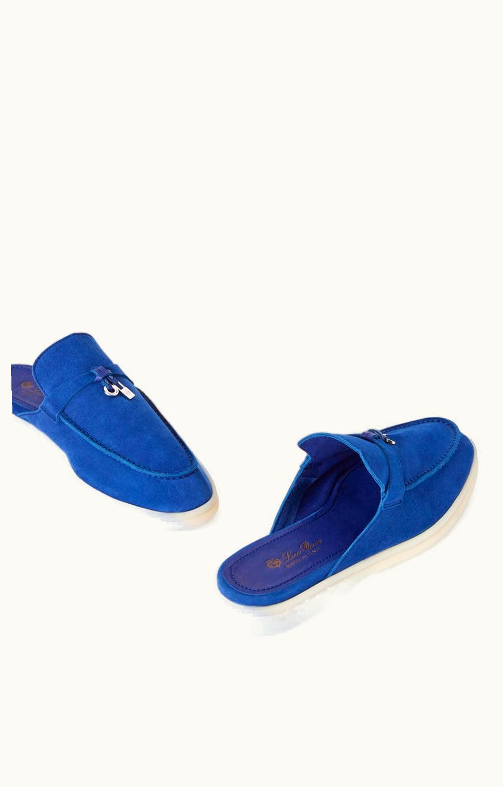 Loro Piana Loro Piana Babouche Charms Walk Loafers Blue Fluorite