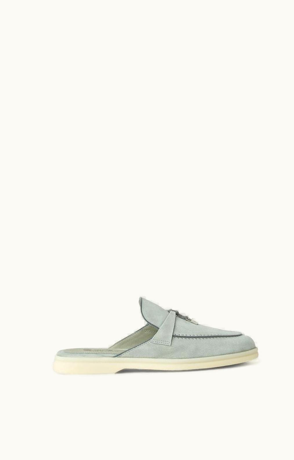 Loro Piana Loro Piana Charms Walk Babouche Loafers Eucalyptus