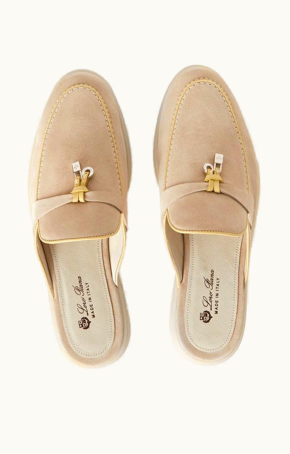 Loro Piana Loro Piana Charms Walk Babouche Loafers Tapioca