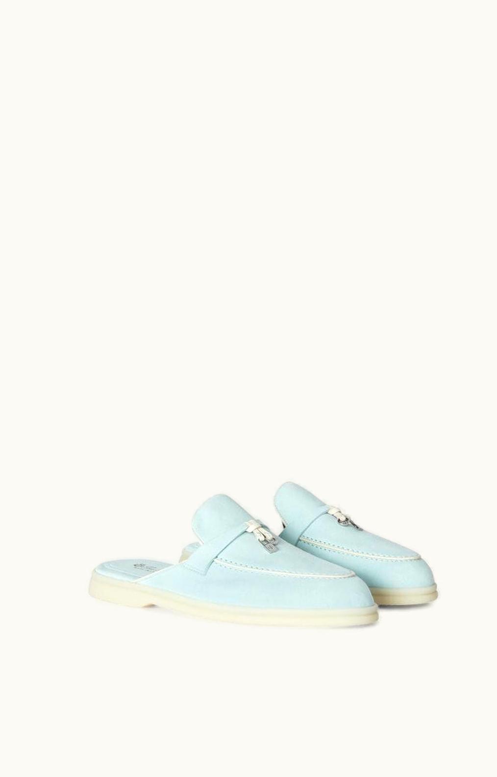 Loro Piana Loro Piana Charms Walk Babouche Loafers Azure Sapphire