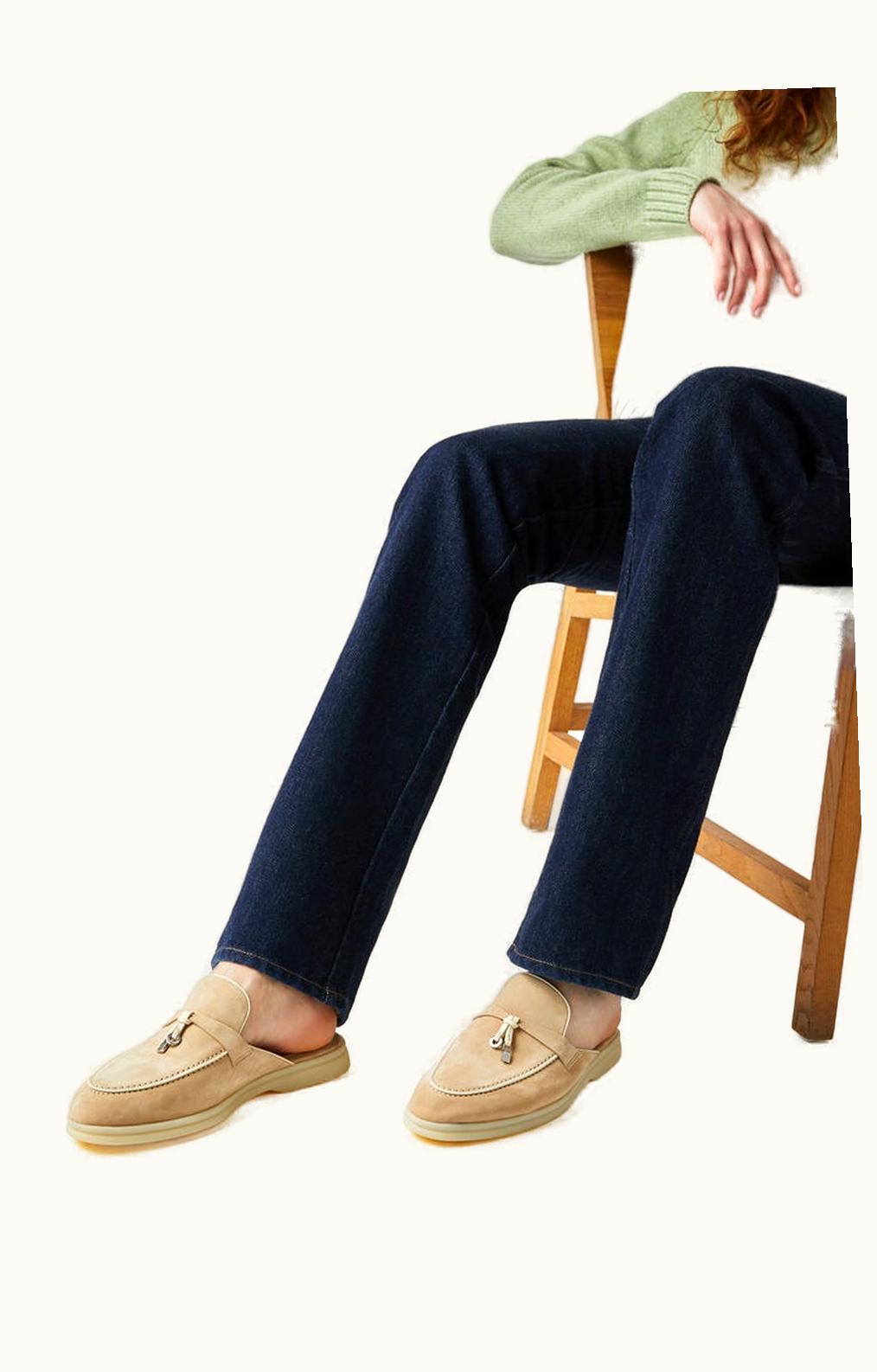 Loro Piana Loro Piana Charms Walk Babouche Loafers Windy Dunes