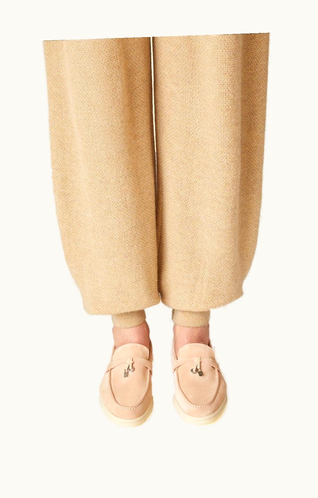 Loro Piana Loro Piana Summer Charms Walk Loafers Soft Pink Suede