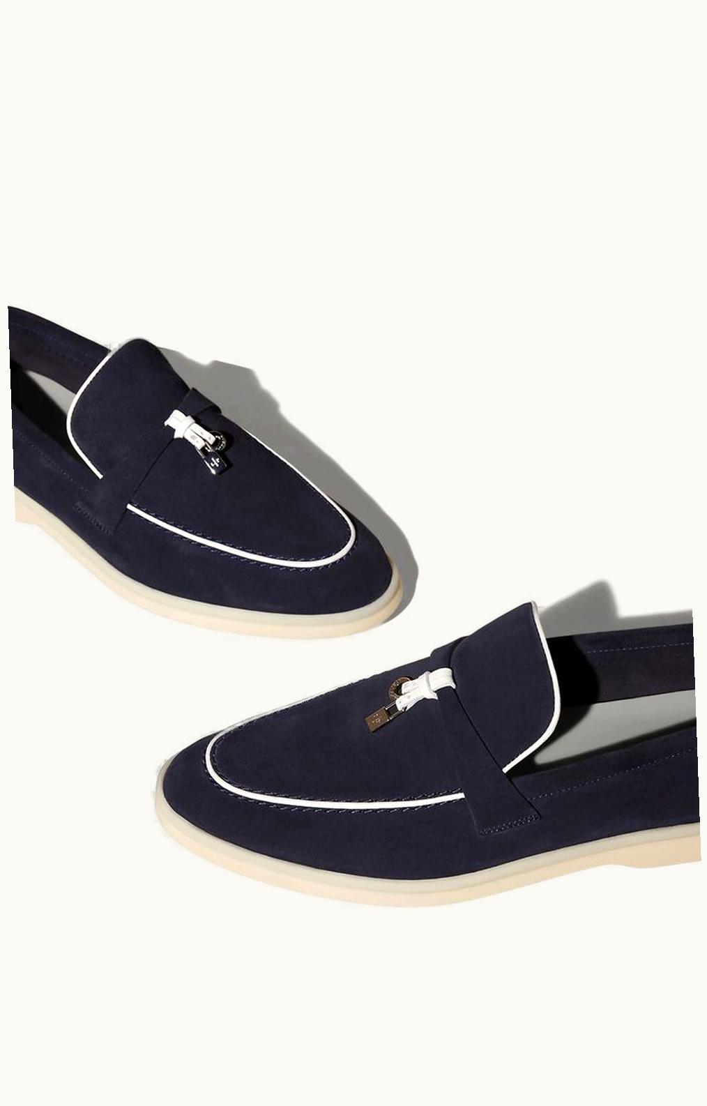 Loro Piana Loro Piana Summer Charms Walk Loafers Navy Blue
