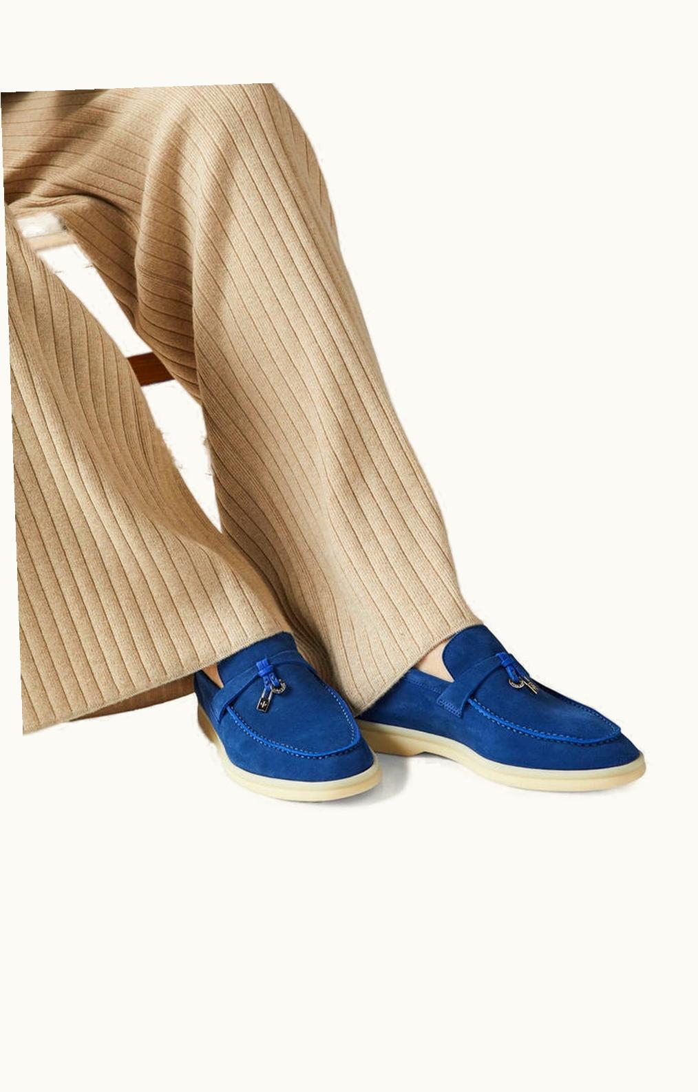 Loro Piana Loro Piana Summer Charms Walk Loafers Blue Space