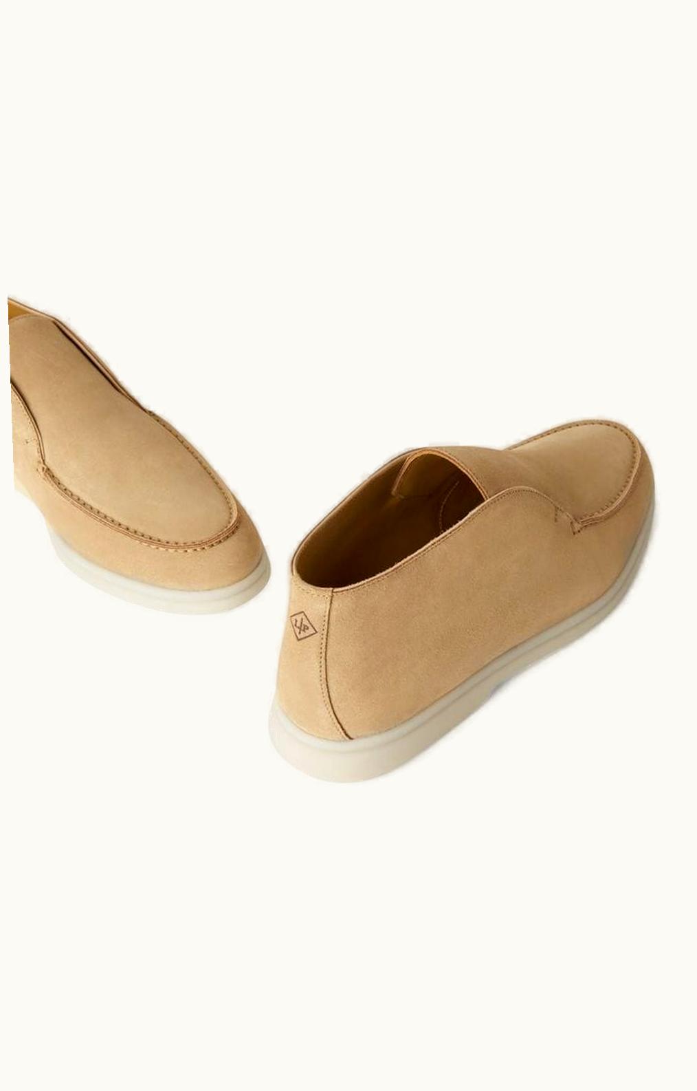 Loro Piana Loro Piana Open Walk Chukka Boots Sandstone - Women's Water-Repellent Suede Ankle Boots Sandstone