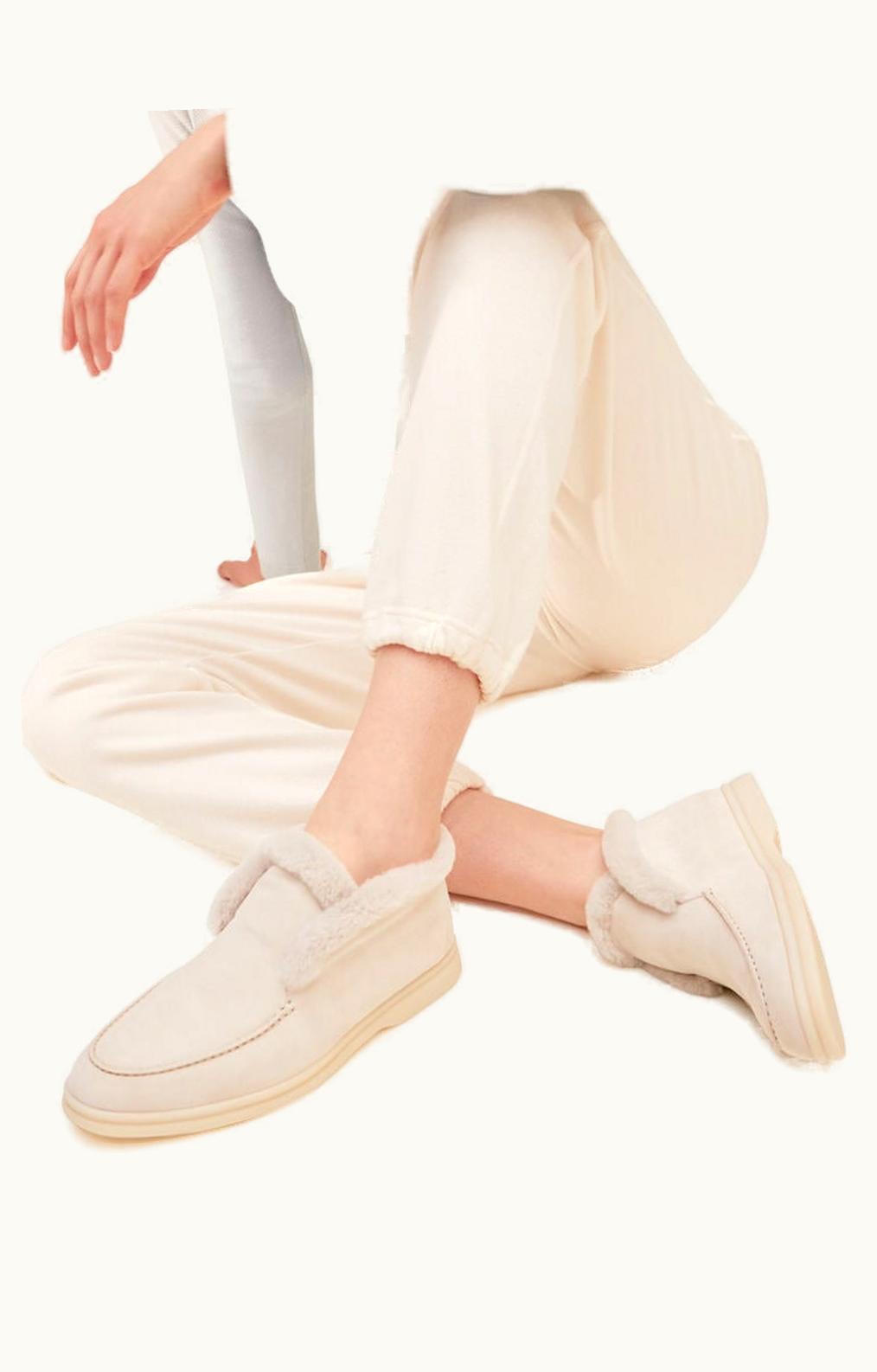 Loro Piana Loro Piana Open Walk Chukka Boots Powder Pearl