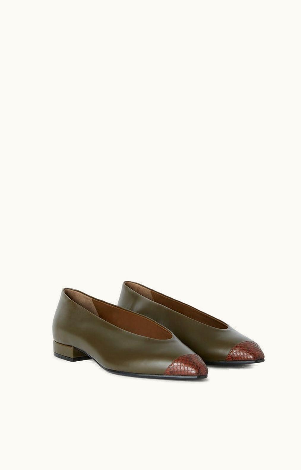 Loro Piana Loro Piana Rebecca Ballet Flats Sicilian Capers/Earth Burnt