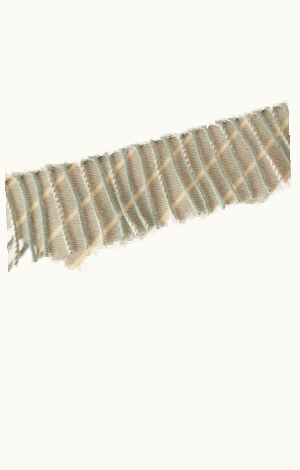 Loro Piana Loro Piana Gessato Throw Blanket Malachite/Shaded White