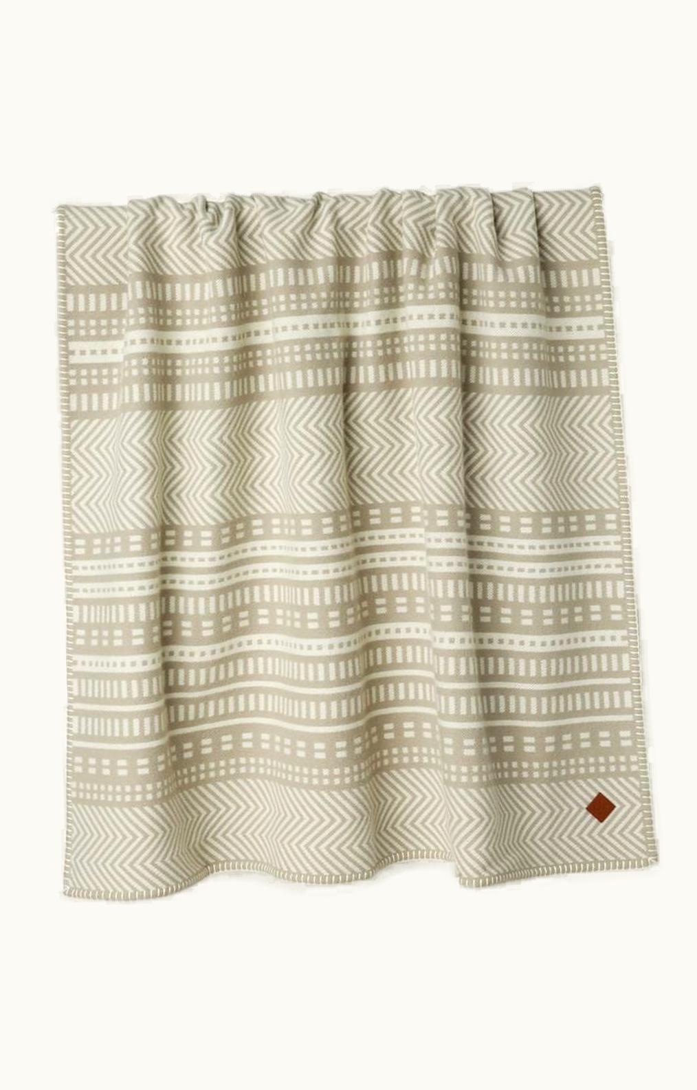 Loro Piana Loro Piana Atacama Throw Blanket Light Marengo/White