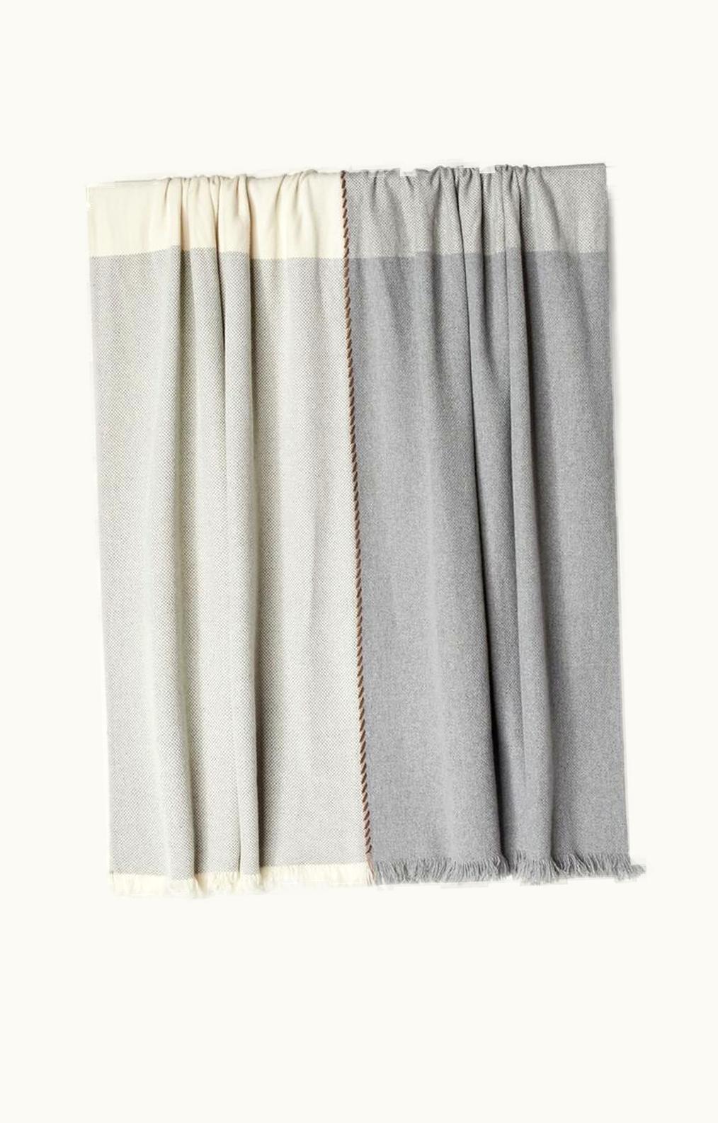 Loro Piana Loro Piana Gobi Throw Blanket White / Grey