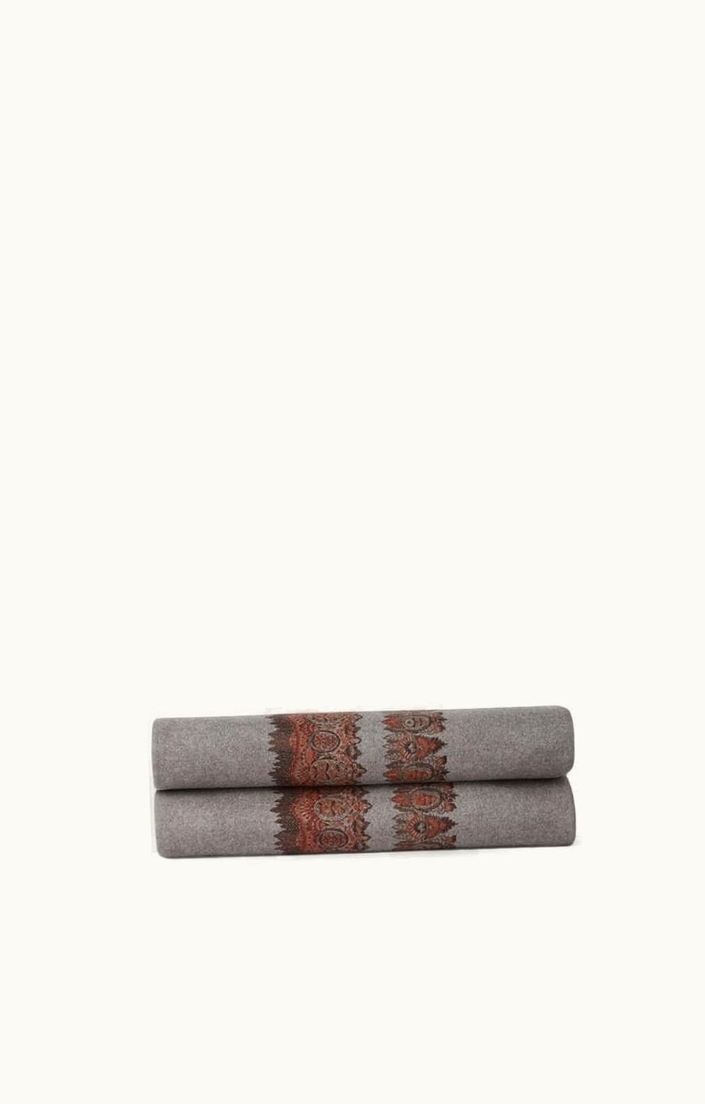 Loro Piana Loro Piana Memoire De L’Indie Throw Blanket Taupe / Piment Doux