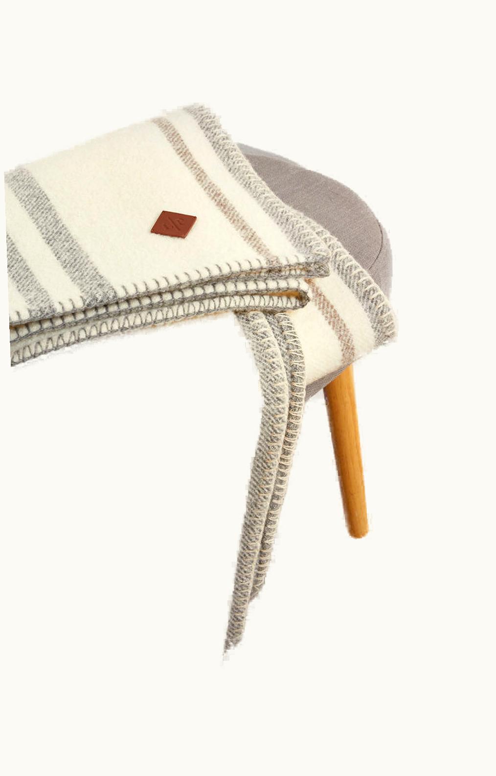 Loro Piana Loro Piana Cocooning Throw Blanket White/Grey