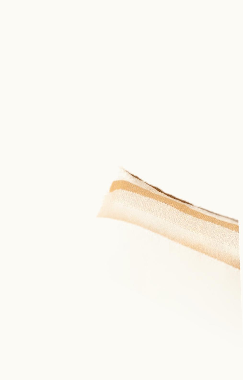 Loro Piana Loro Piana Moai Beach Cushion Luxurious Cotton Terrycloth Striped Bouclé White/Golden Cream