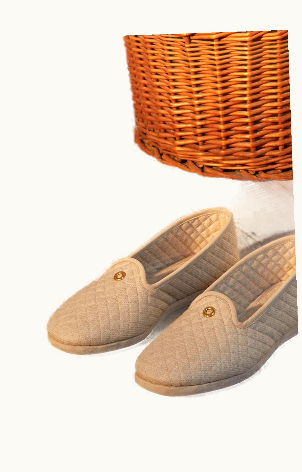 Loro Piana Loro Piana Classic Slippers Natural Melange