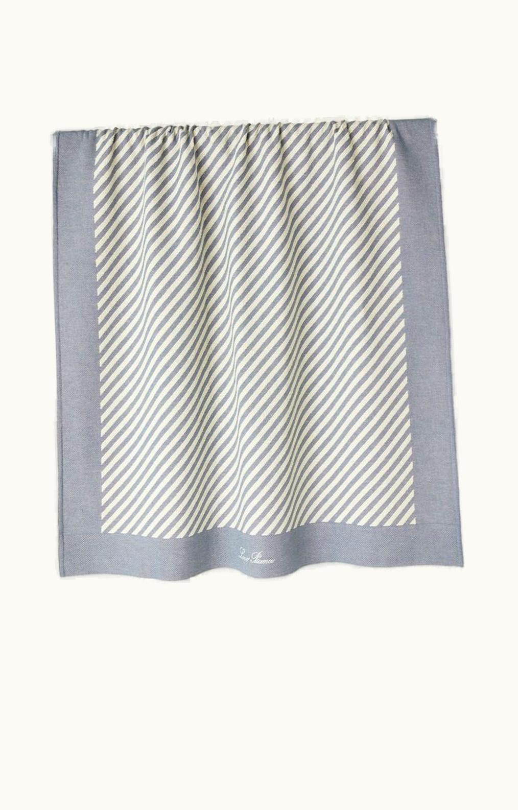 Loro Piana Loro Piana Moai Beach Towel Denim Blue/White