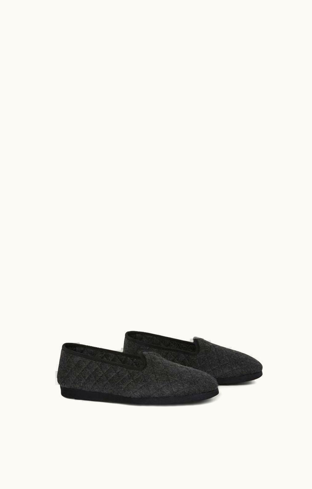 Loro Piana Loro Piana Classic Slippers Charcoal Melange