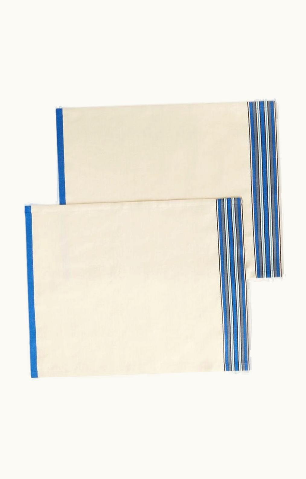 Loro Piana Loro Piana The Suitcase Stripe Placemats (Set Of Two) Blue