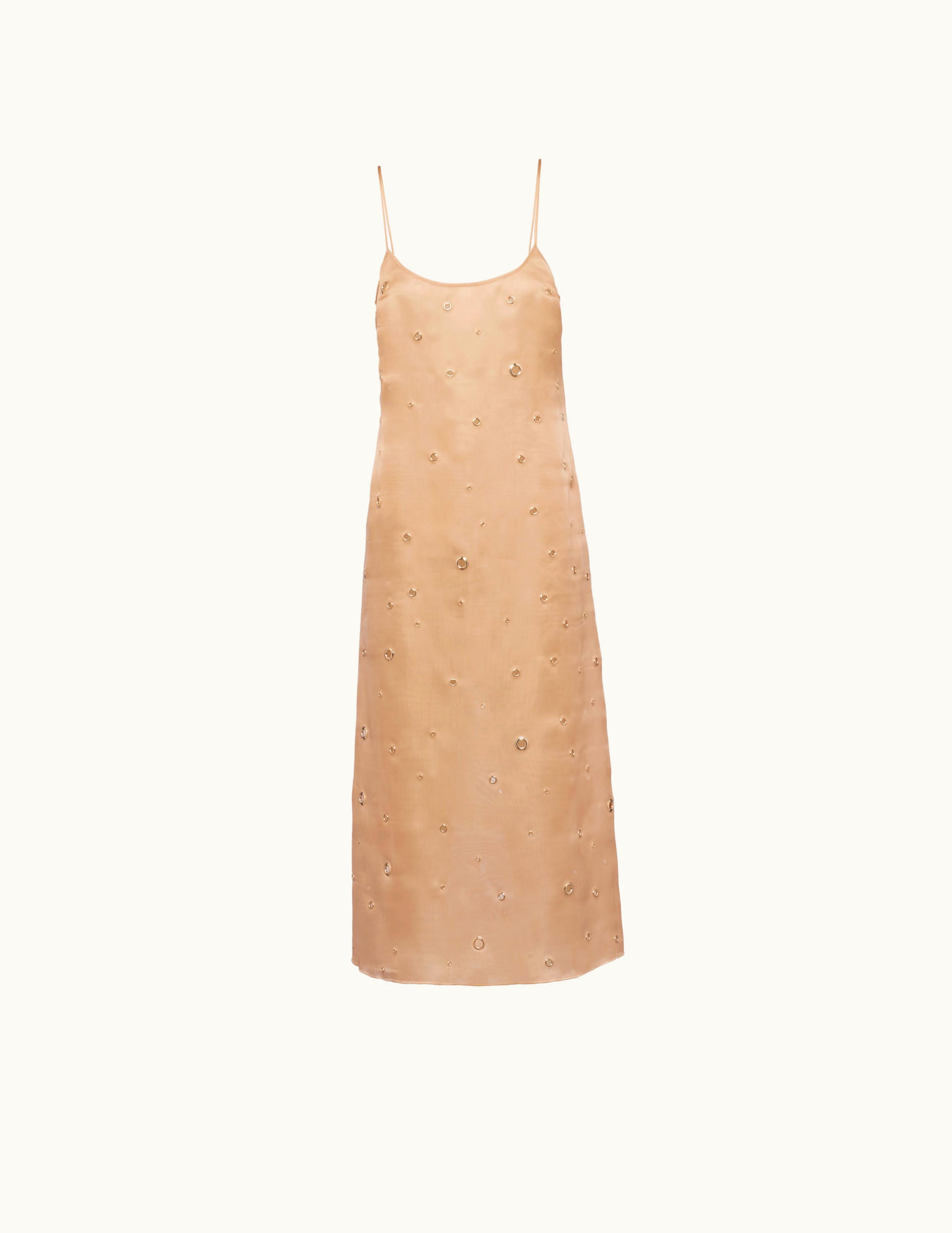 Prada Prada Cord Embroidered Organza Dress