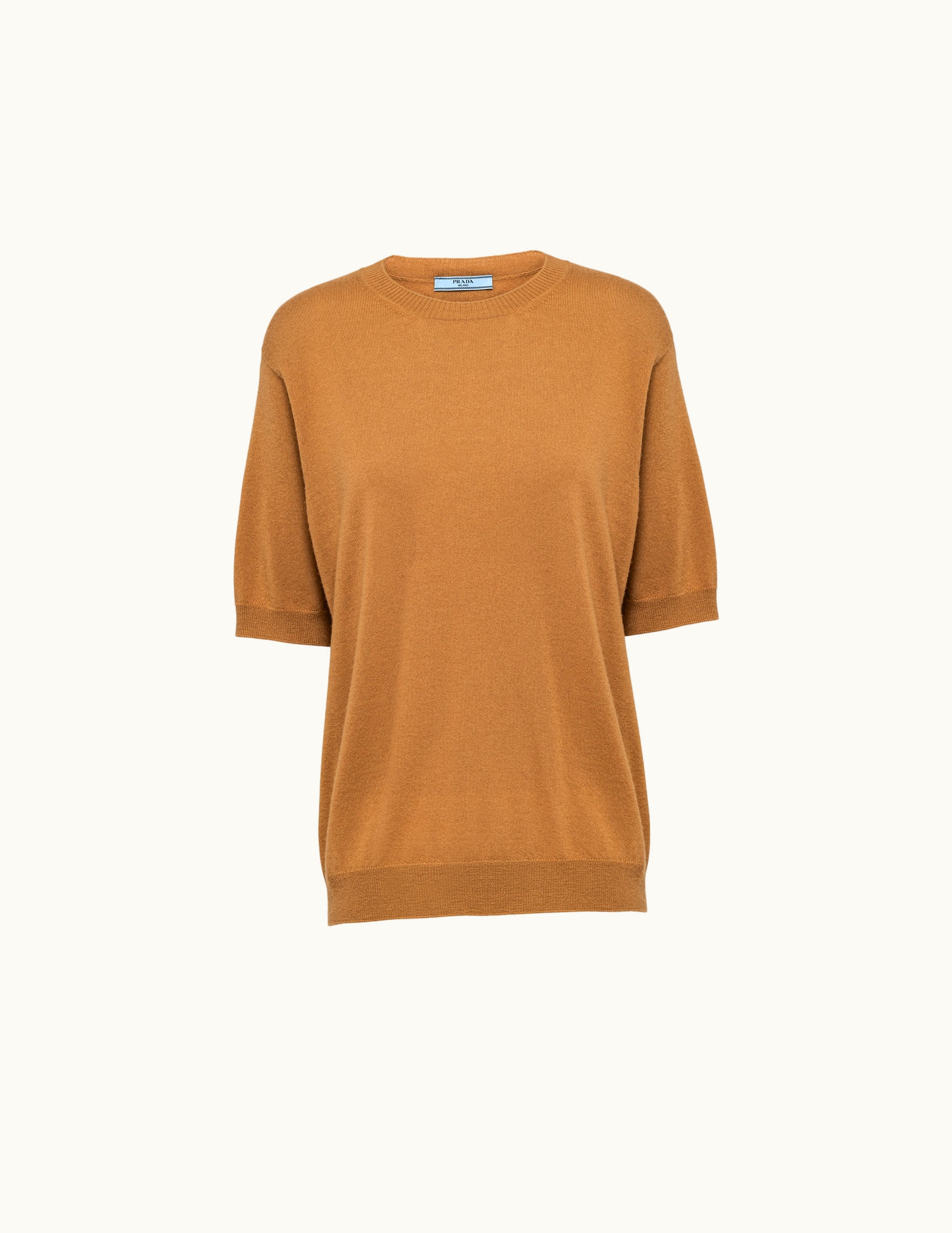 Prada Prada Cork Beige Cashmere Crew-neck Sweater