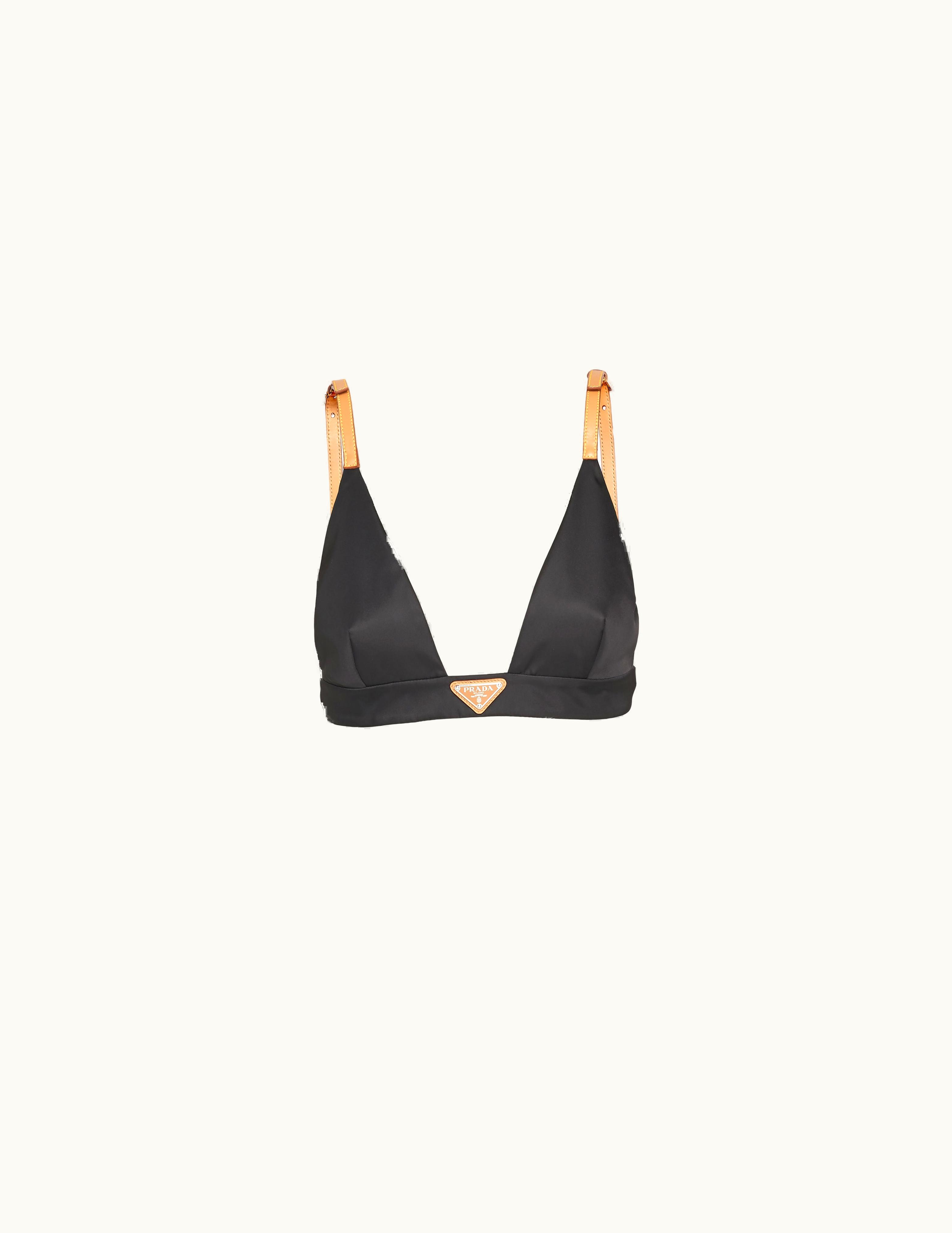 Prada Prada Black Re-nylon Triangle Bra