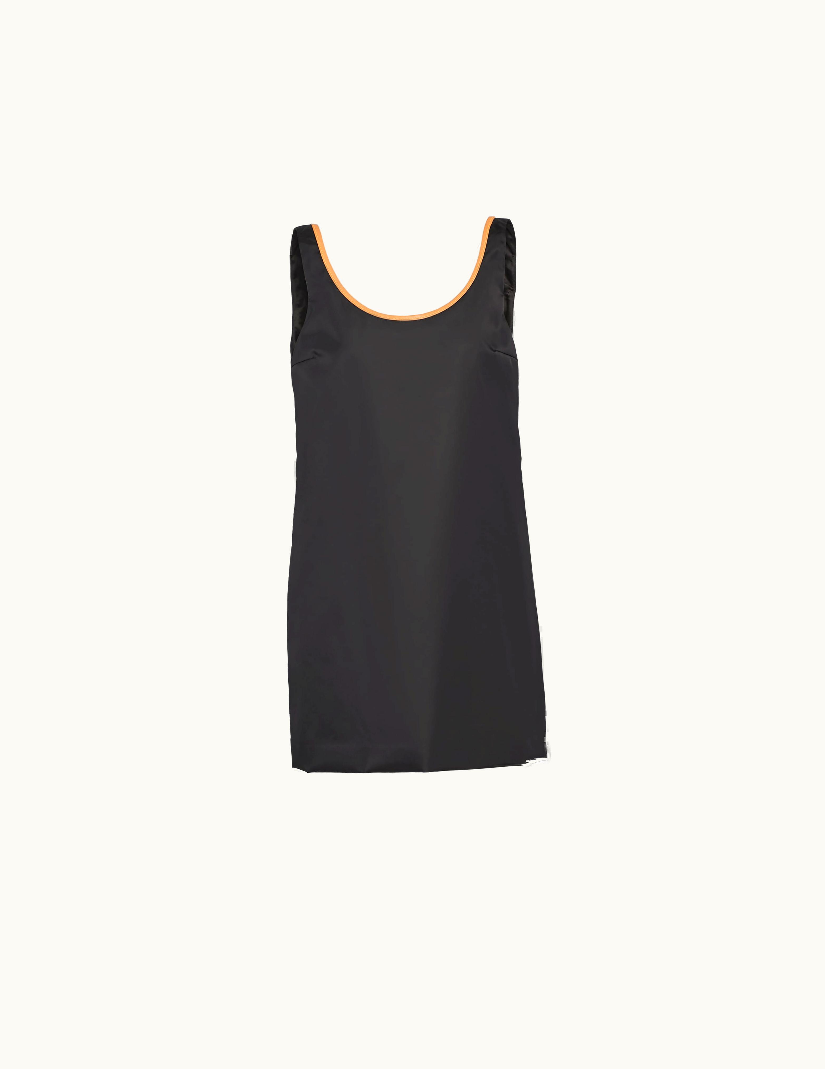 Prada Prada Triangle Logo Black Re-nylon Mini-dress