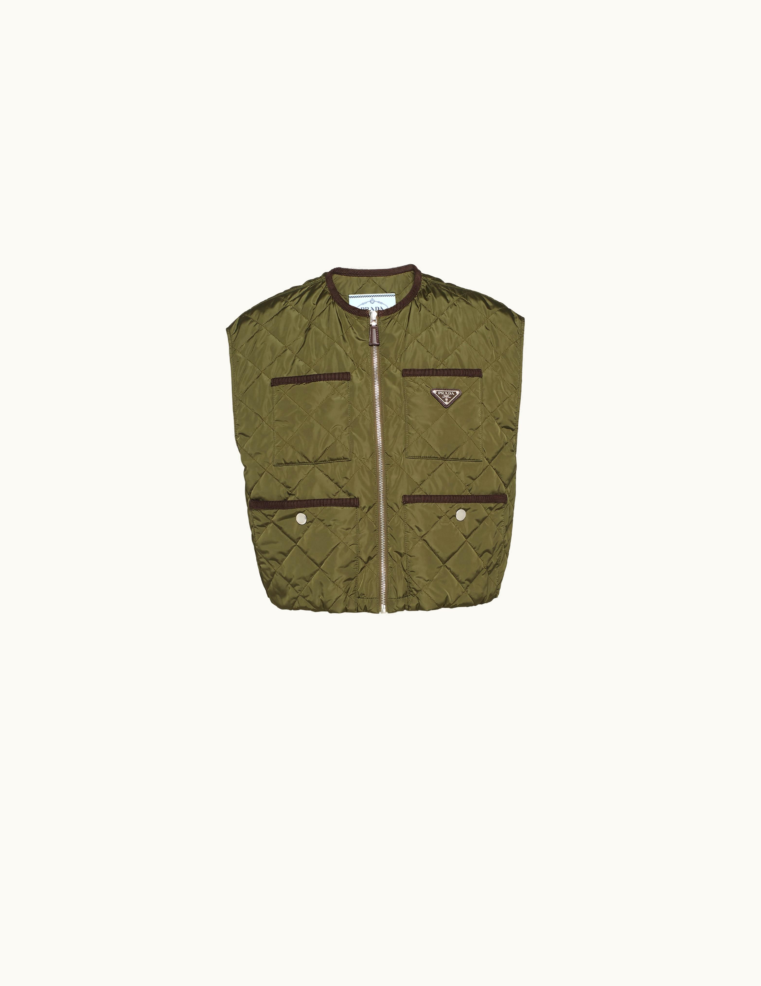 Prada Prada Military Green Quilted Light Re-nylon Vest