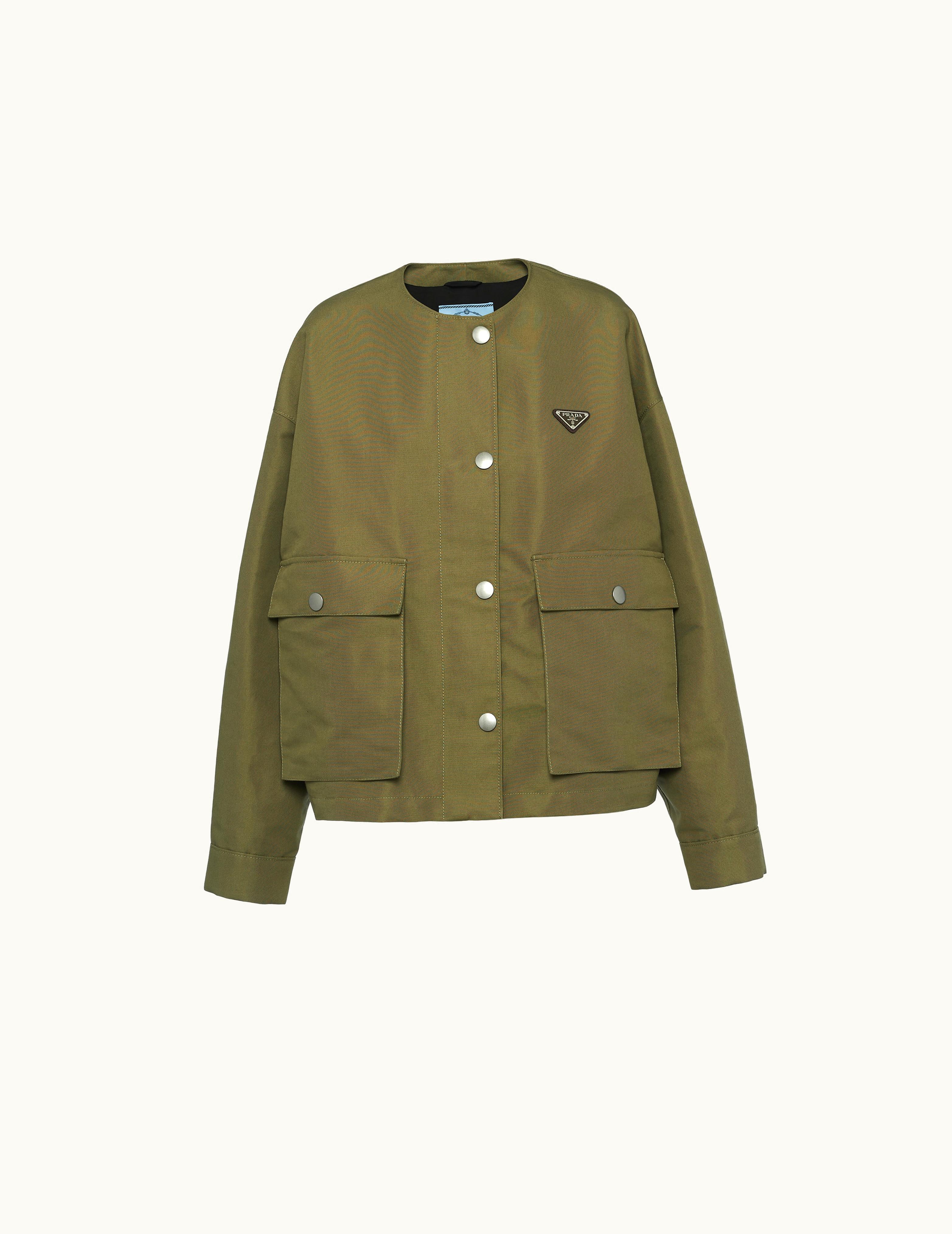 Prada Prada Military Green Technical Canvas Blouson Jacket