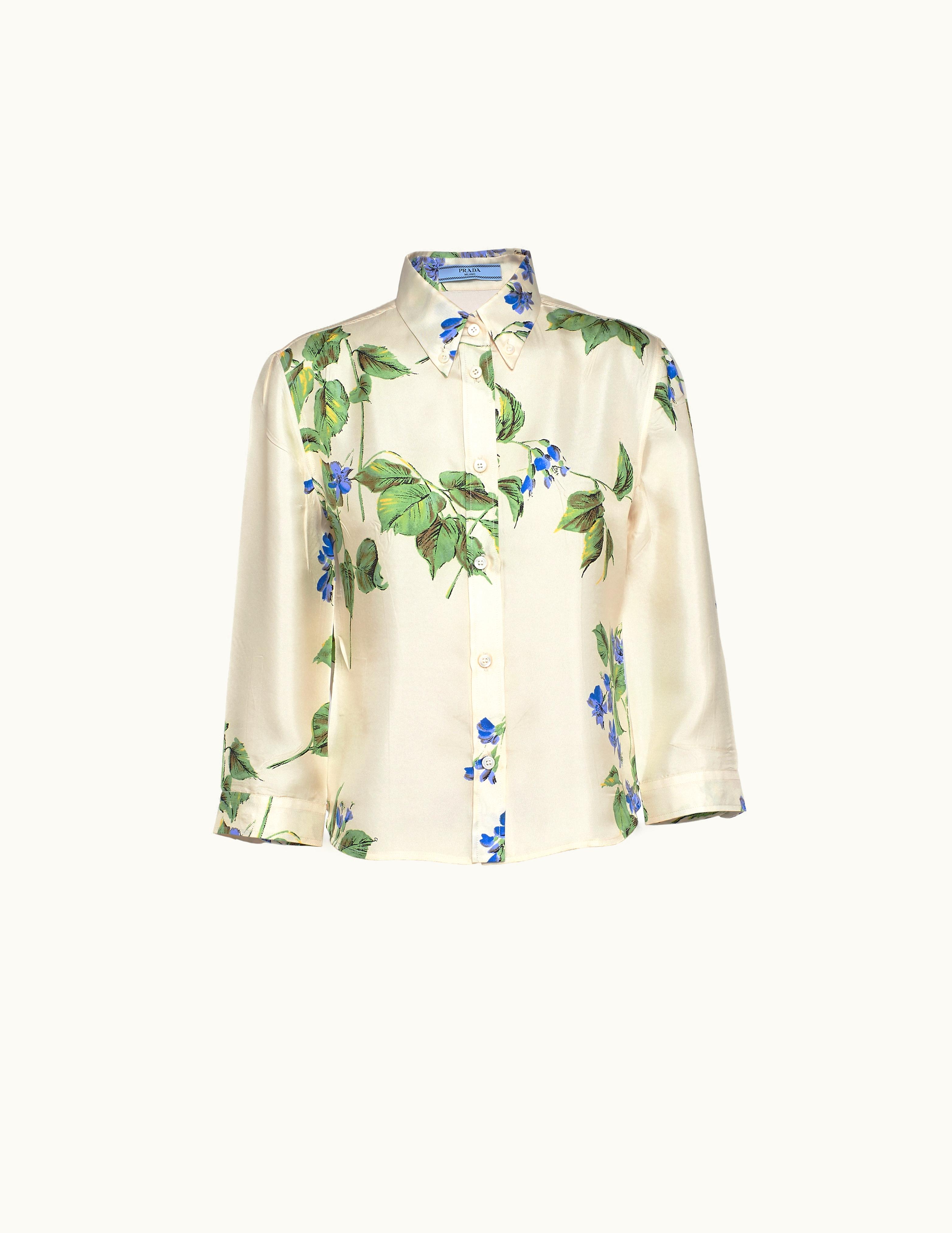 Prada Prada Chalk White Twill Shirt