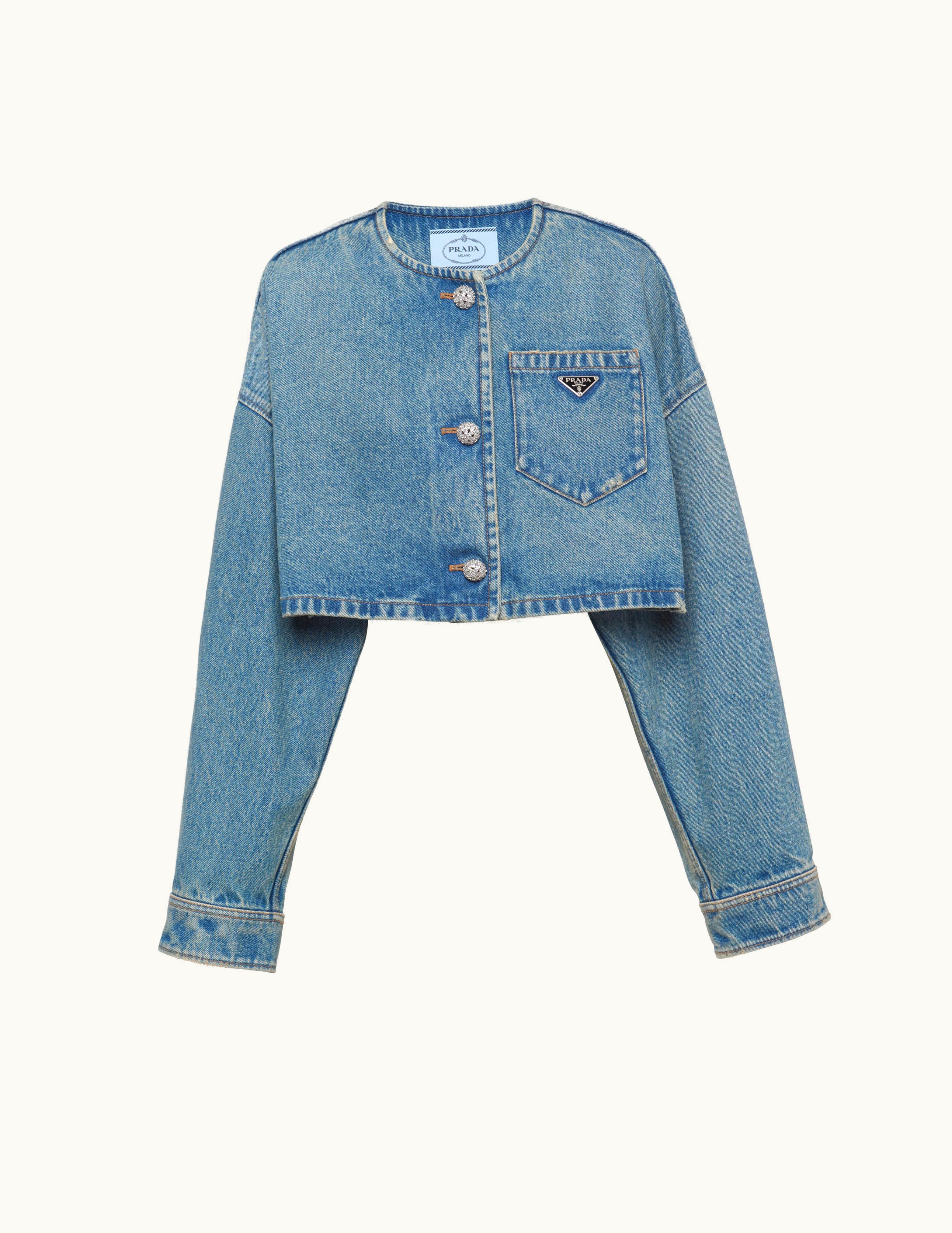 Prada F0ban Denim Blouson Jacket