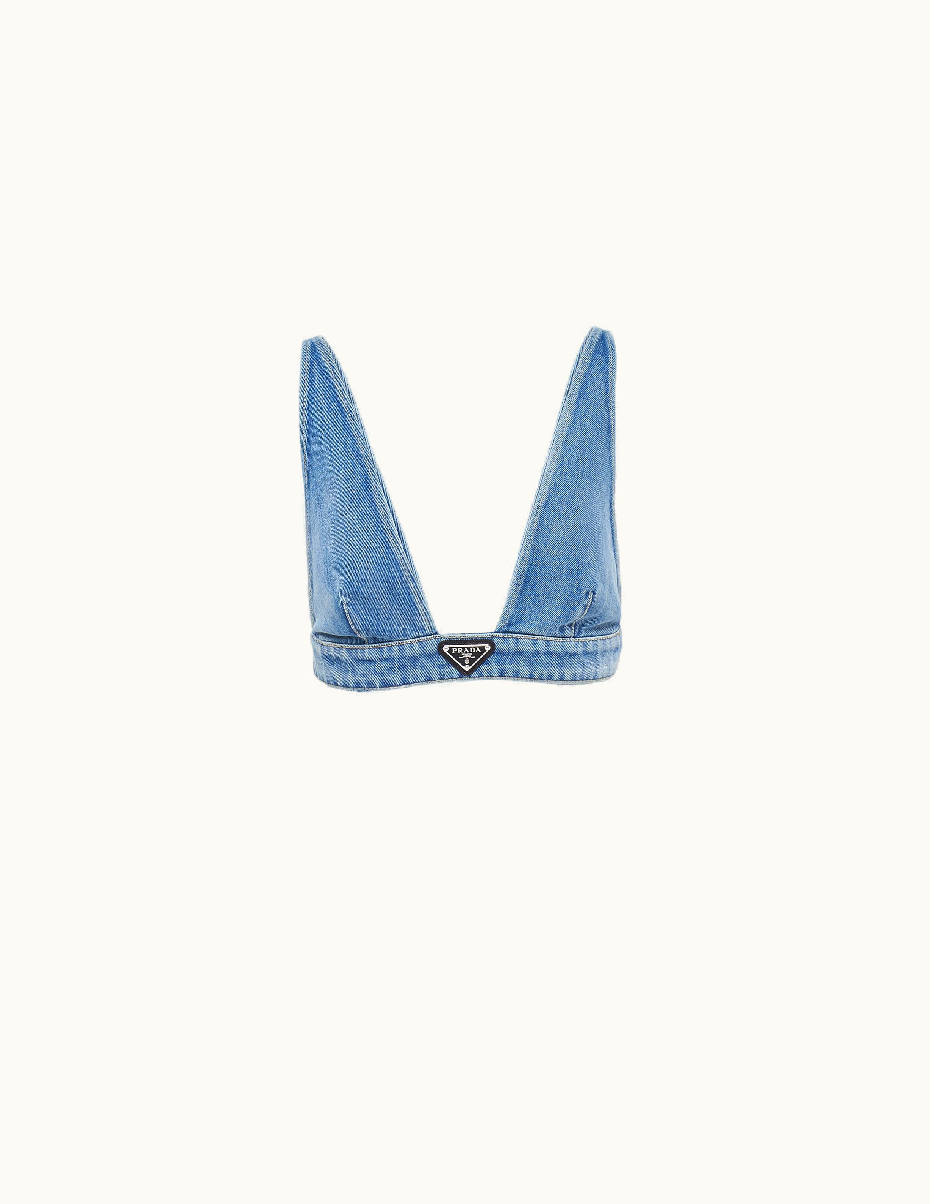 Prada Navy Organic Denim Top
