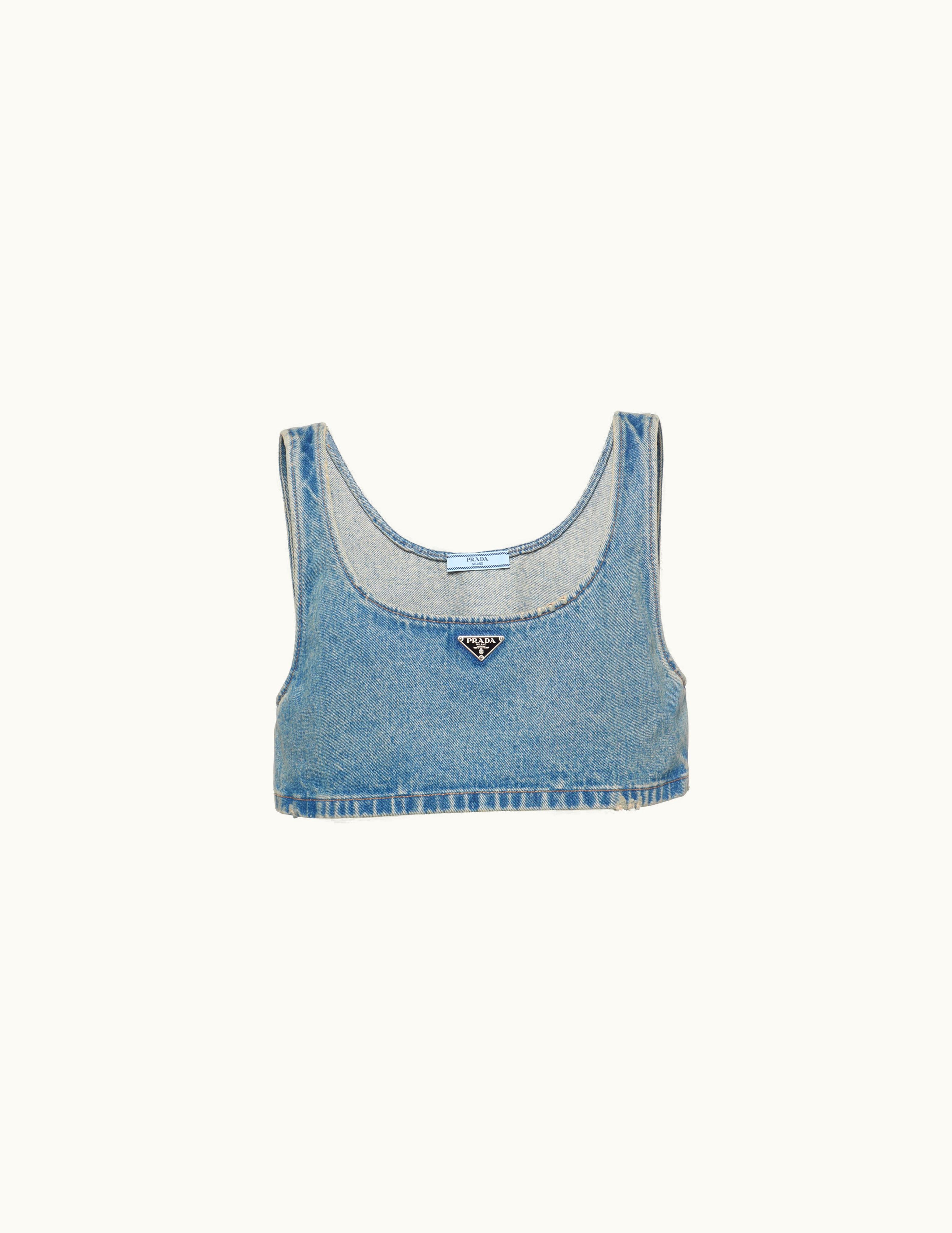 Prada F0ban Denim Top