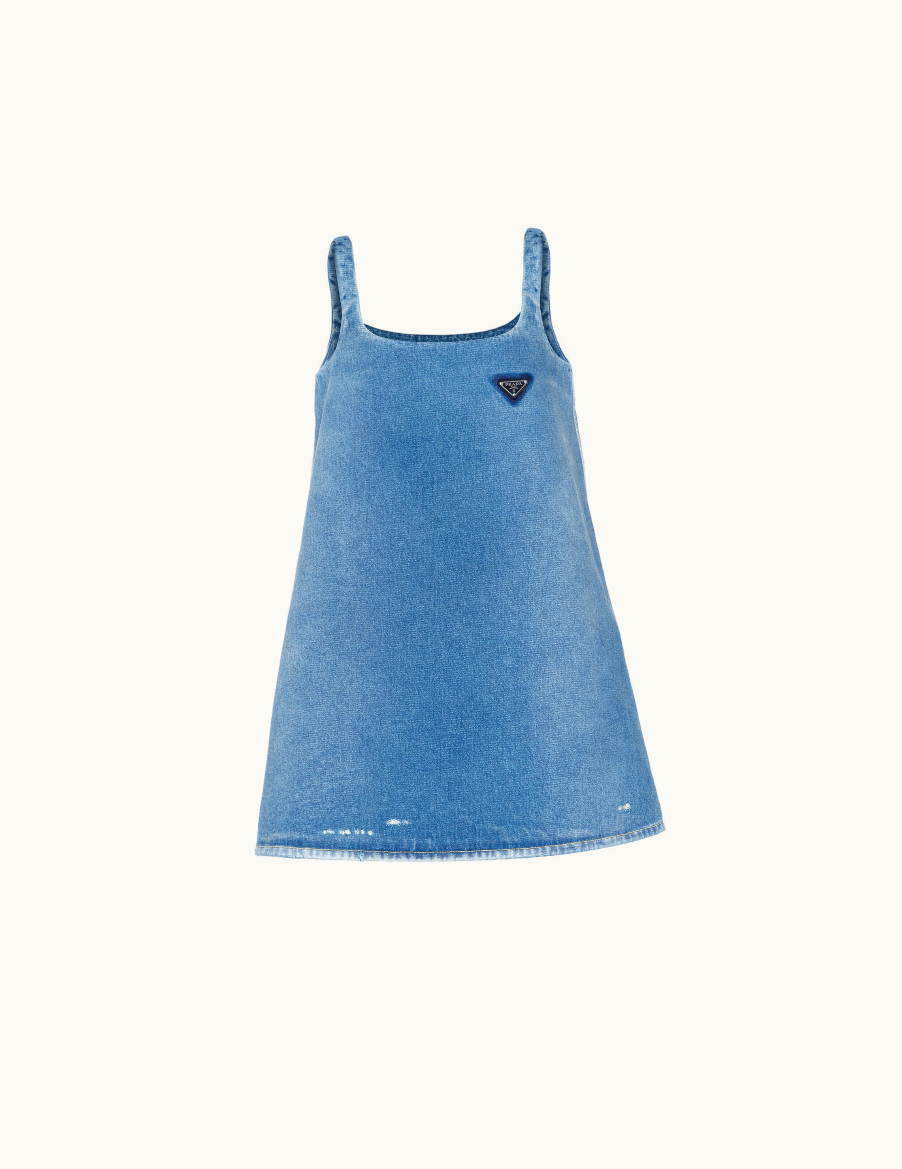 Prada Triangle Logo Flared Mini-dress