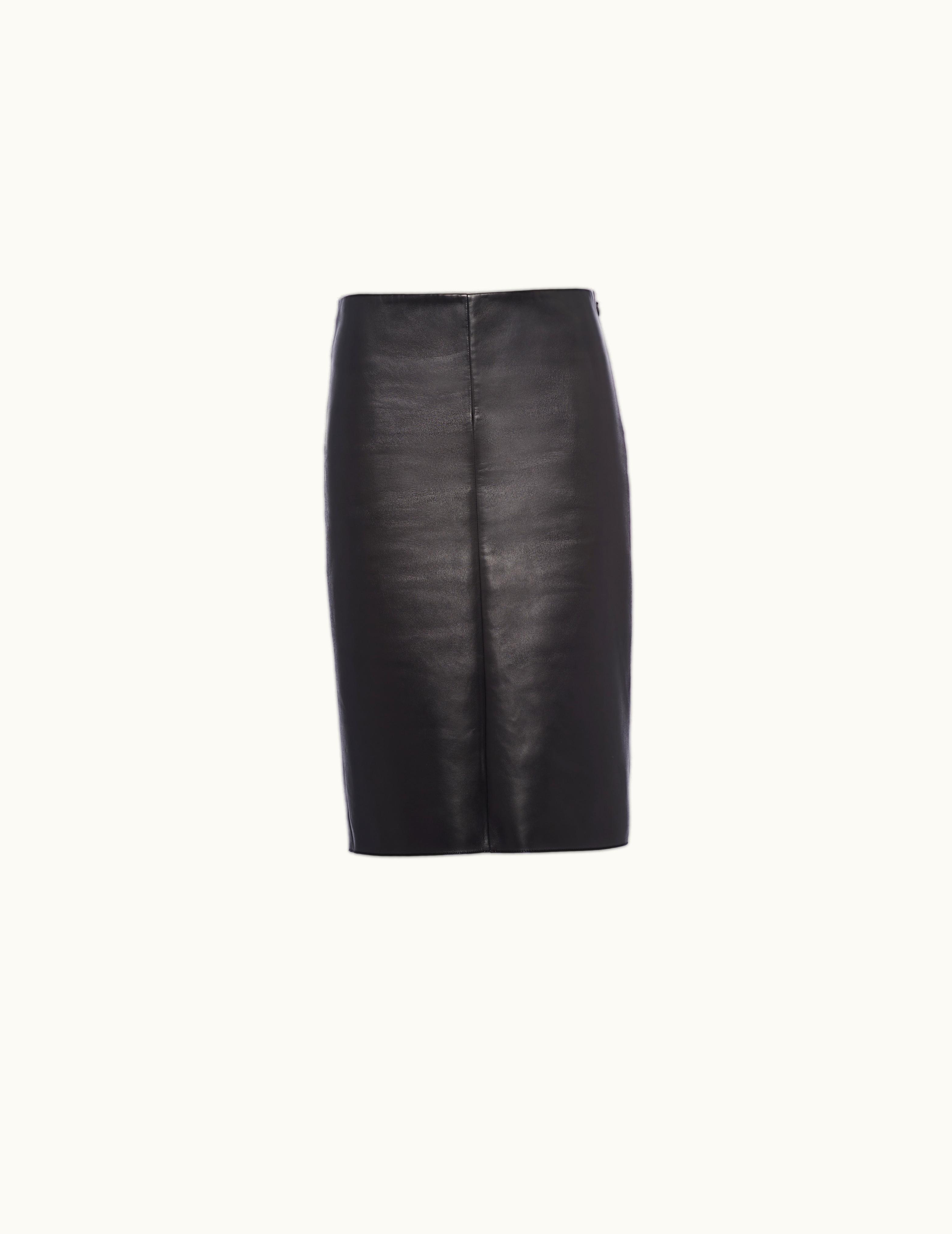 Prada Prada Black Nappa Leather Skirt