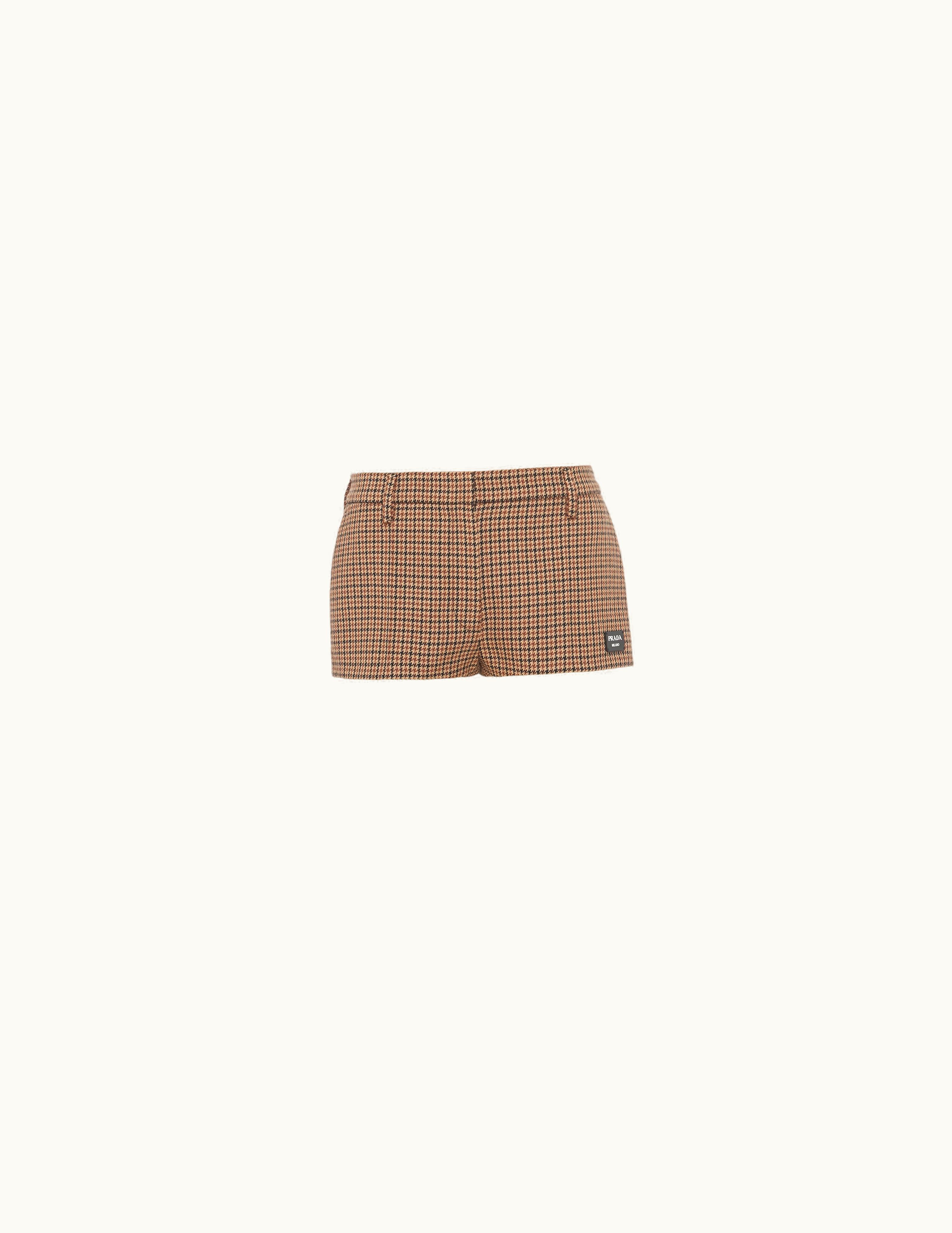 Prada Prada Tobacco Houndstooth Check Shorts