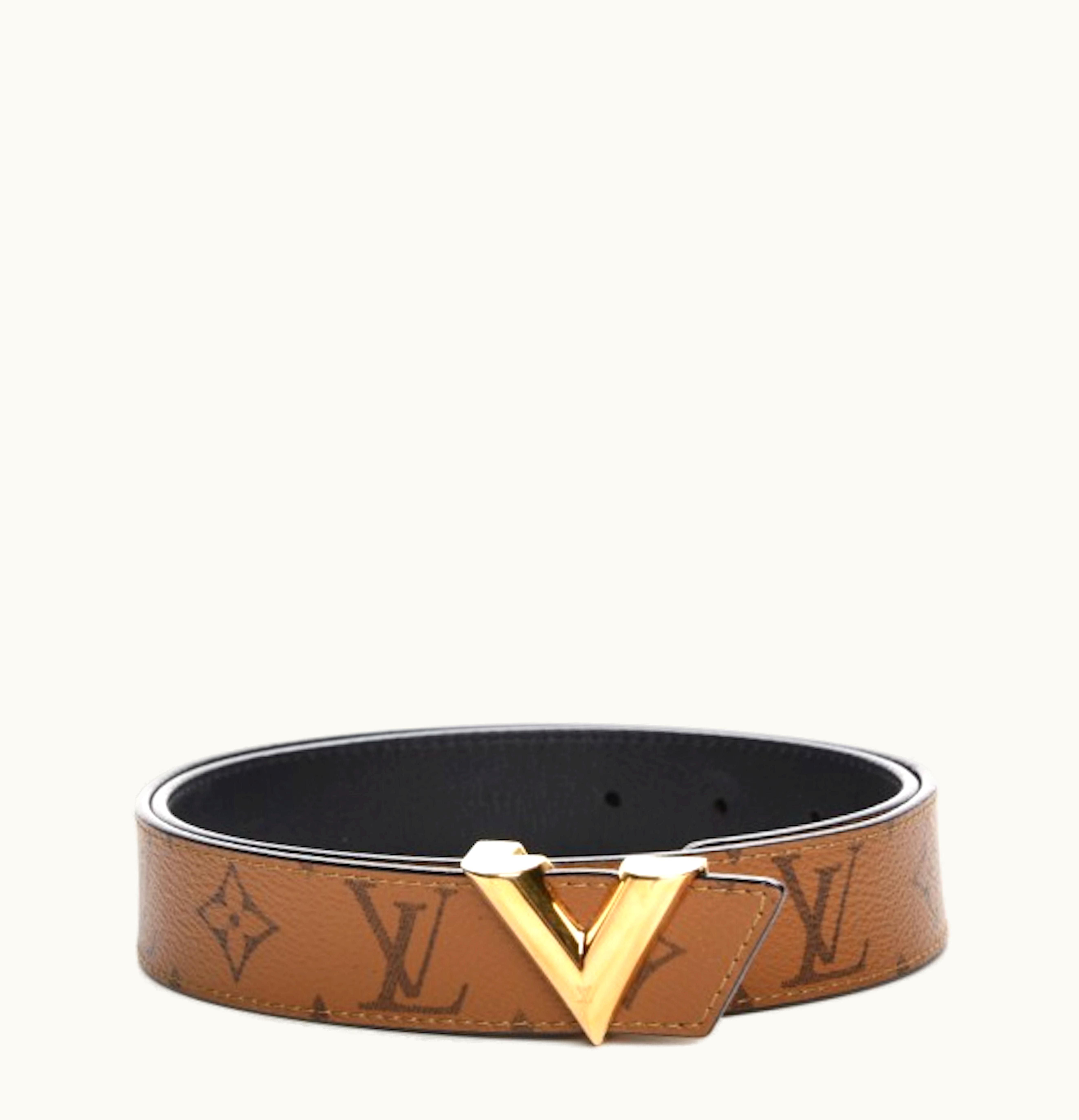 Louis Vuitton Louis Vuitton Belt Essential V Monogram Reverse Light Brown