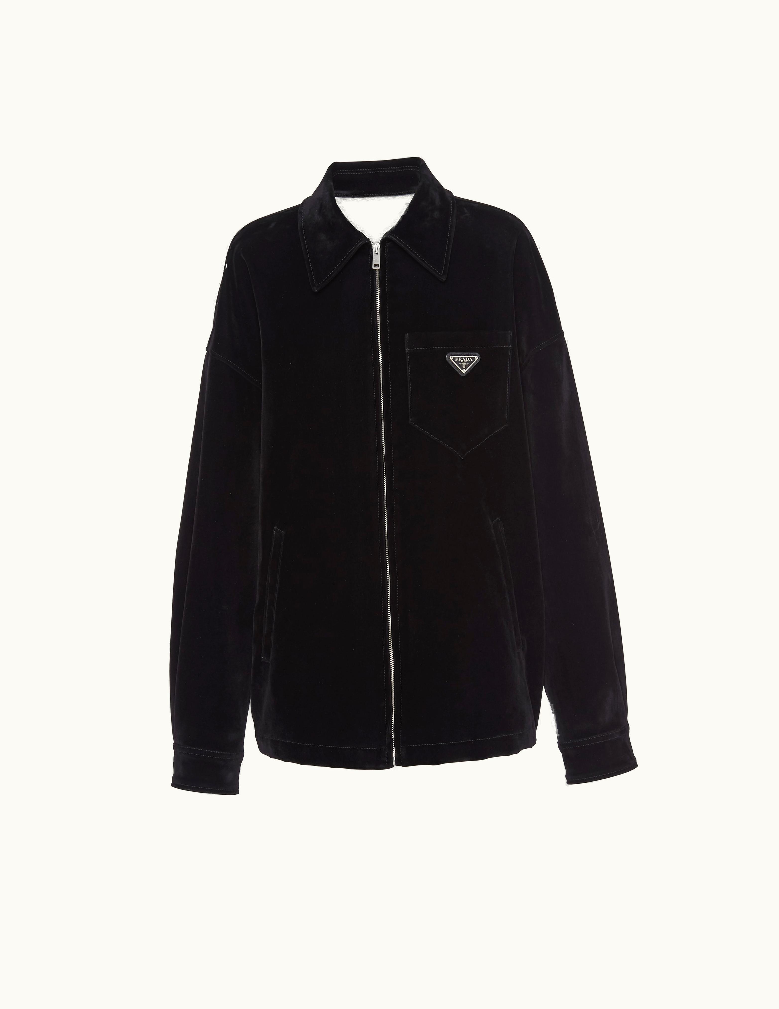Prada Prada Black Denim Unlined Blouson Jacket