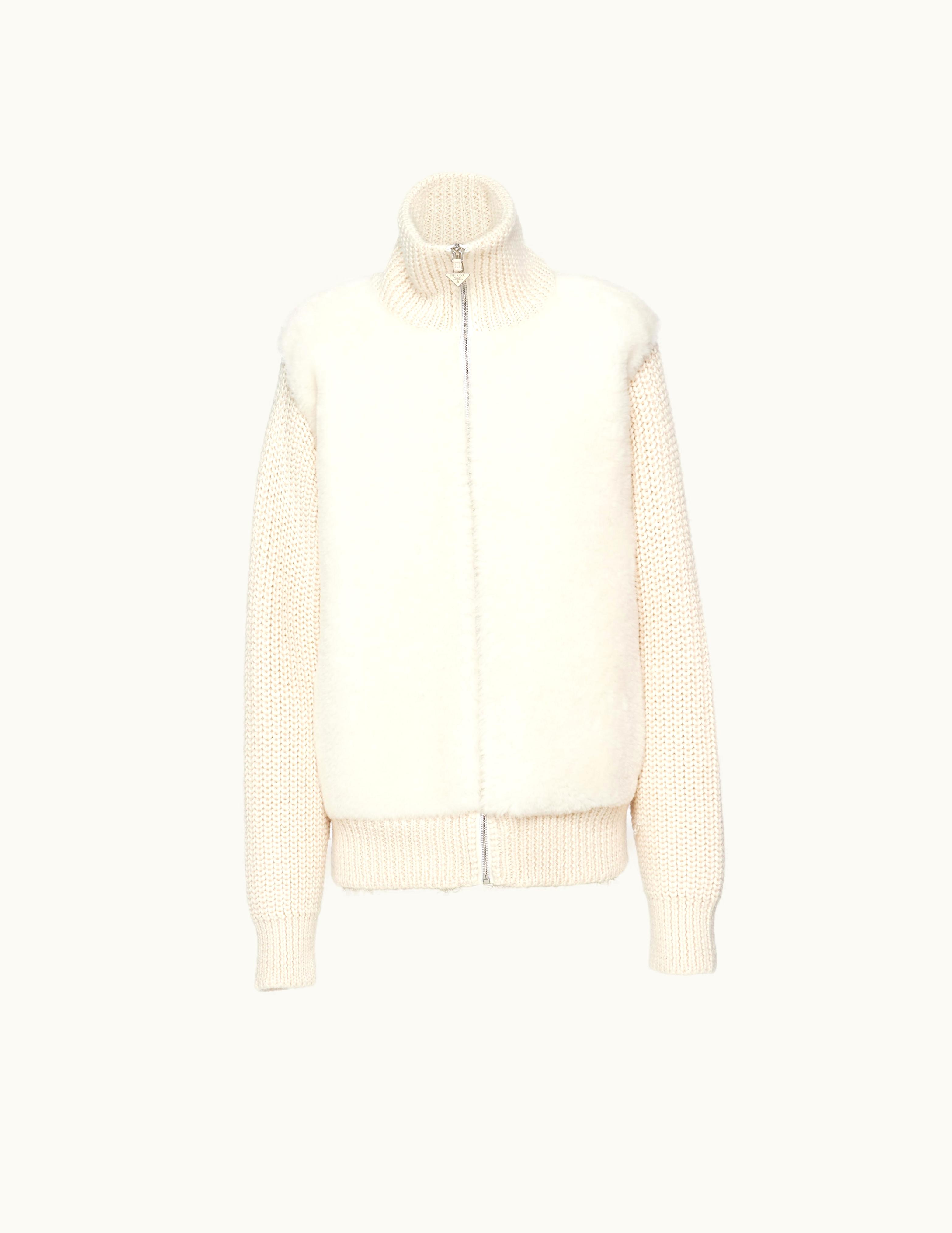 Prada Prada White Alpaca Cardigan