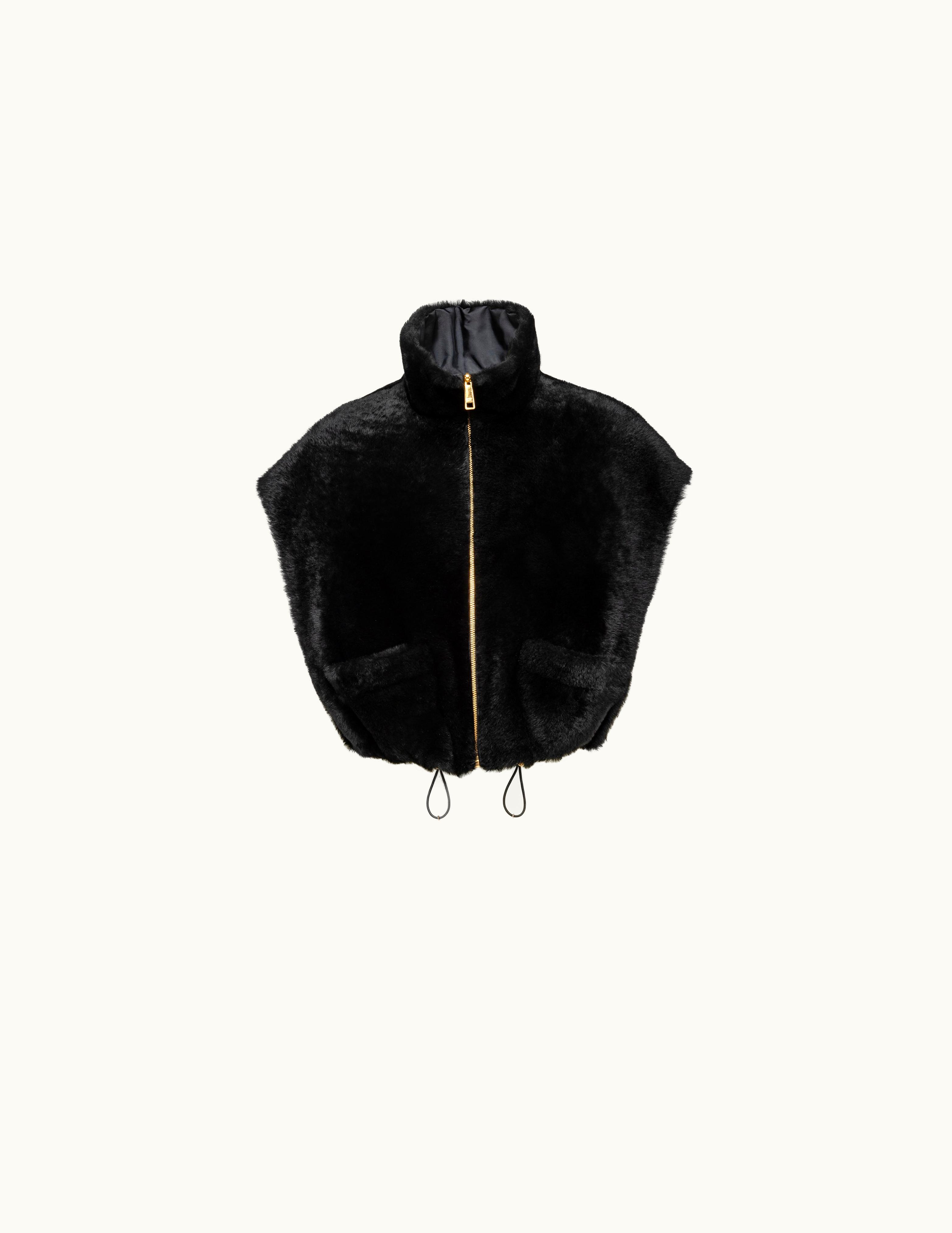 Prada Prada Black Shearling Vest
